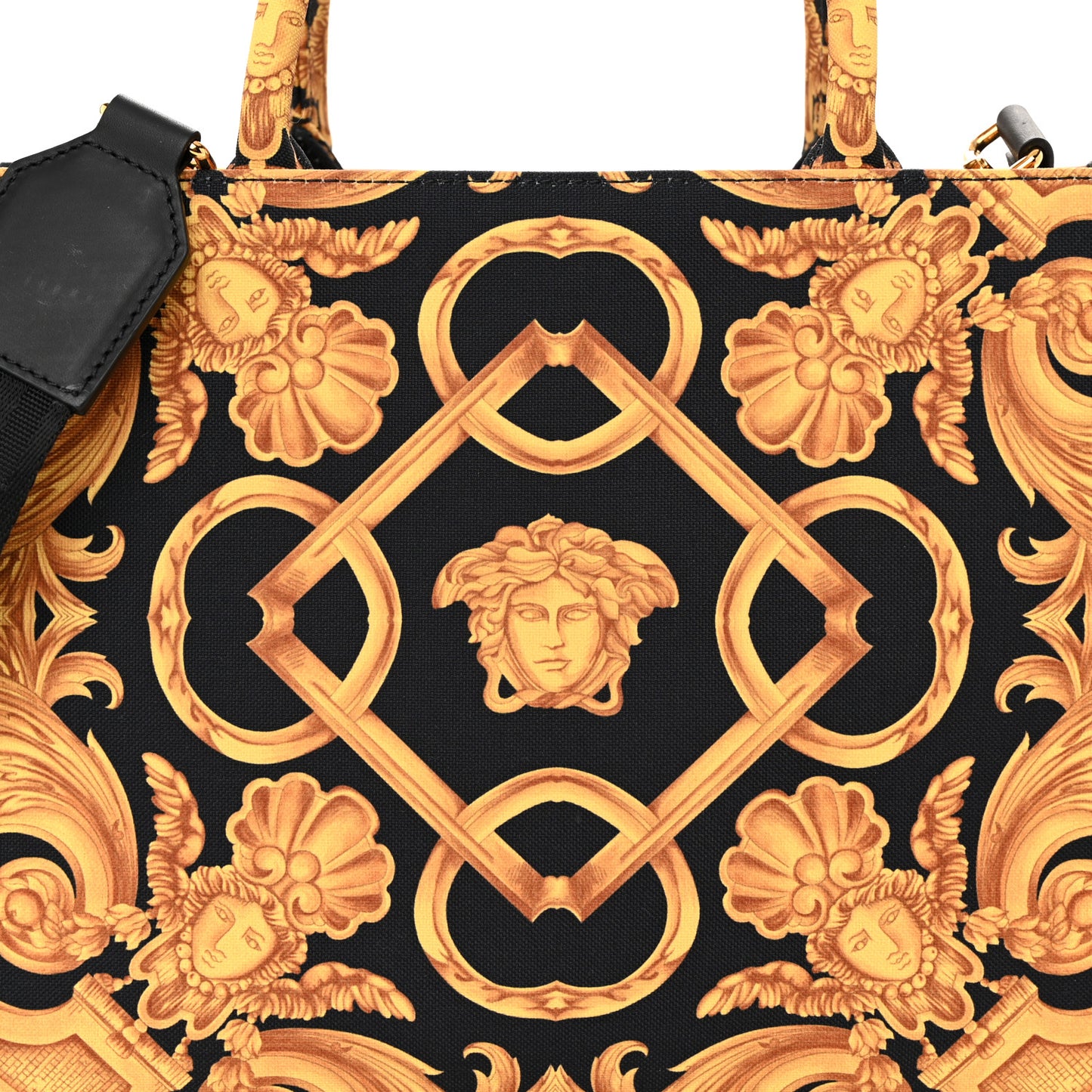 Canvas Baroque Print Medusa Small Black