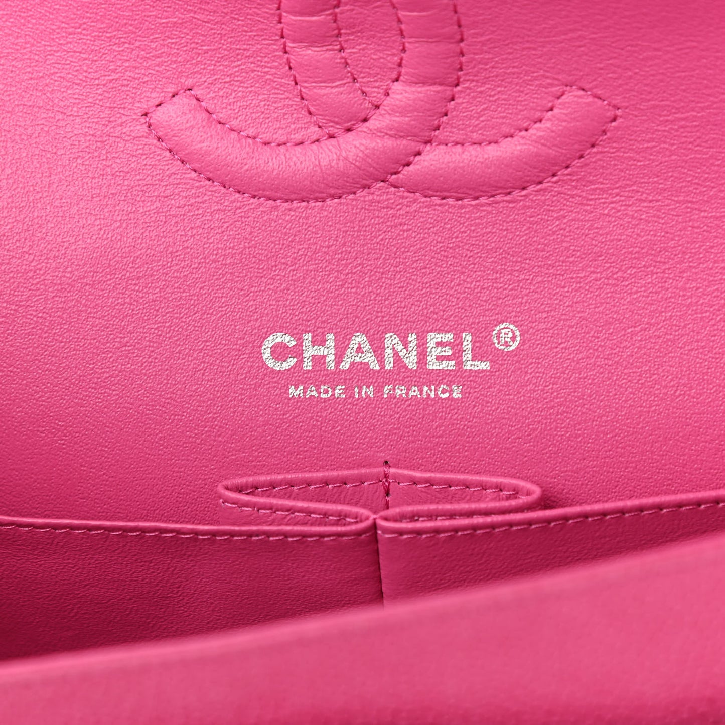 Iridescent Caviar Quilted Medium Double Flap Pink