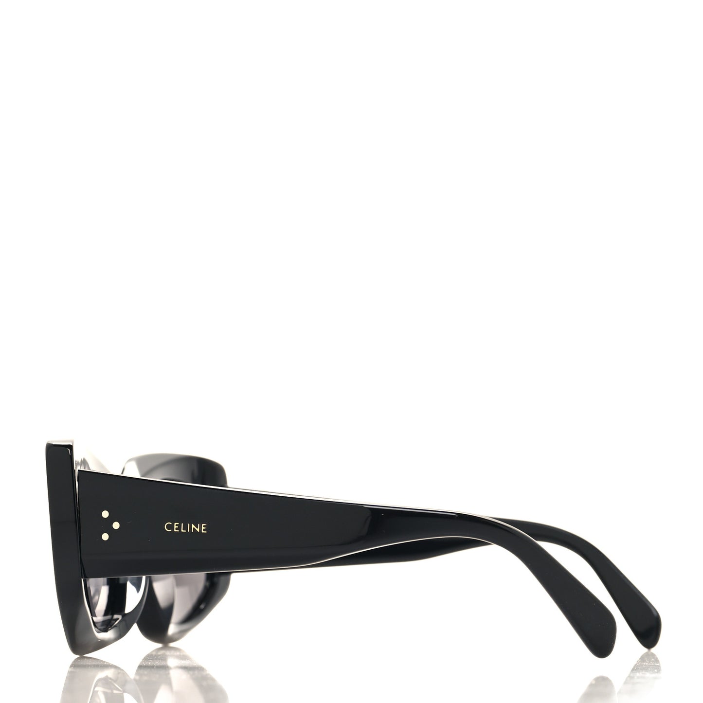 Acetate Bold 3 Dots Sunglasses CL40277F Black