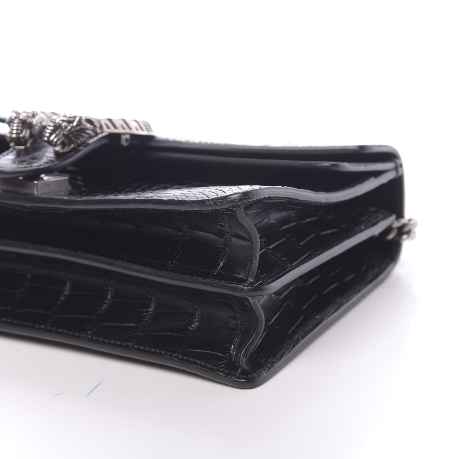 Gucci Crocodile Small Dionysus Shoulder Bag Black 9 of 13