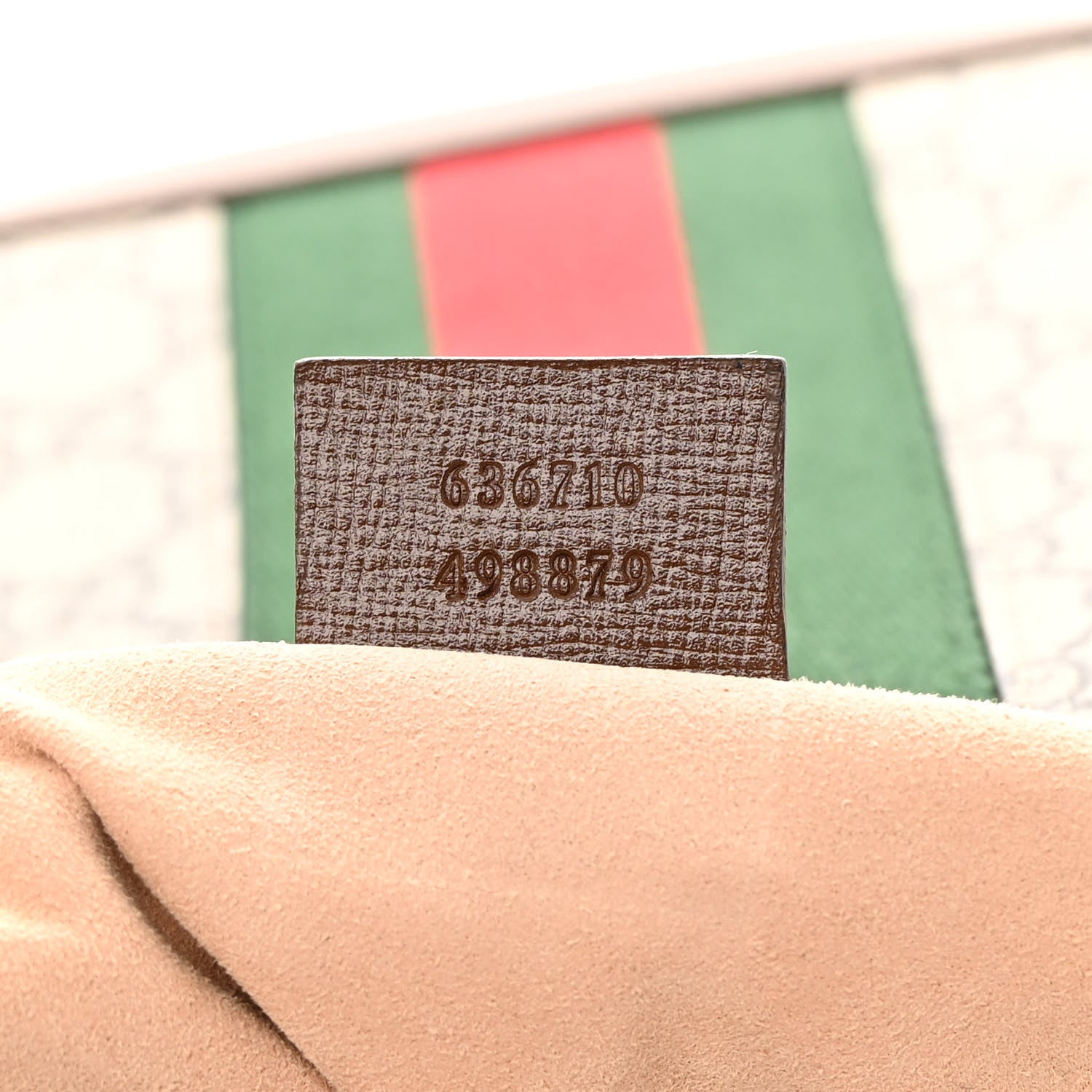 Gucci GG Supreme Monogram Azalea Calfskin Web Medium Jackie 1961 Hobo Beige Ebony Brown Sugar 7 of 12