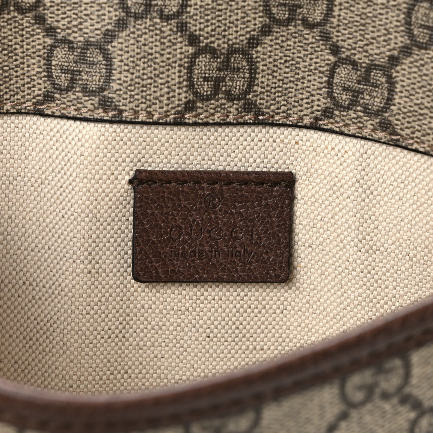 GG Supreme Monogram Neo Vintage Web Belt Bag Brown