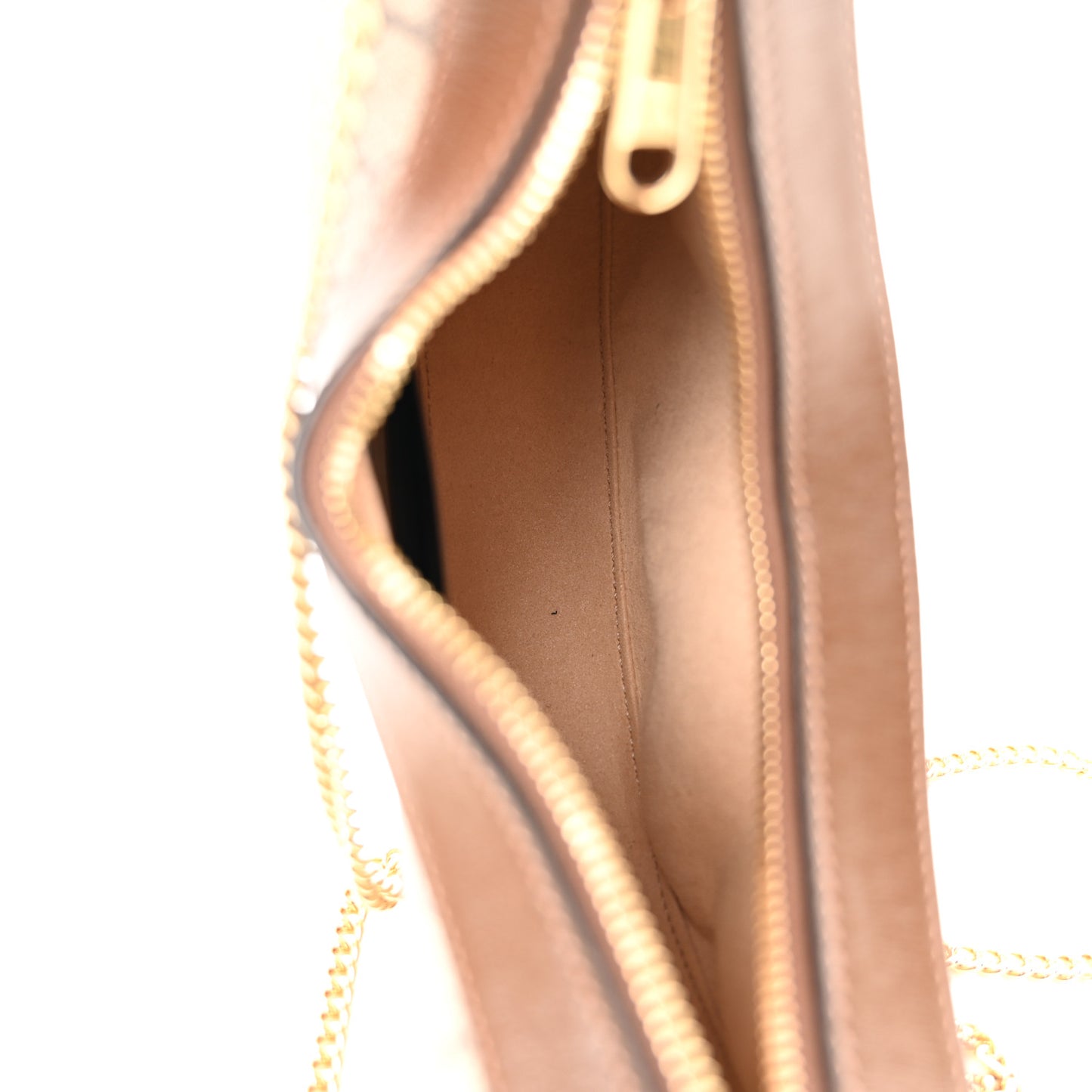 GG Supreme Monogram Azalea Calfskin Mini Retro Interlocking G Half Moon Bag Beige Ebony Brown Sugar