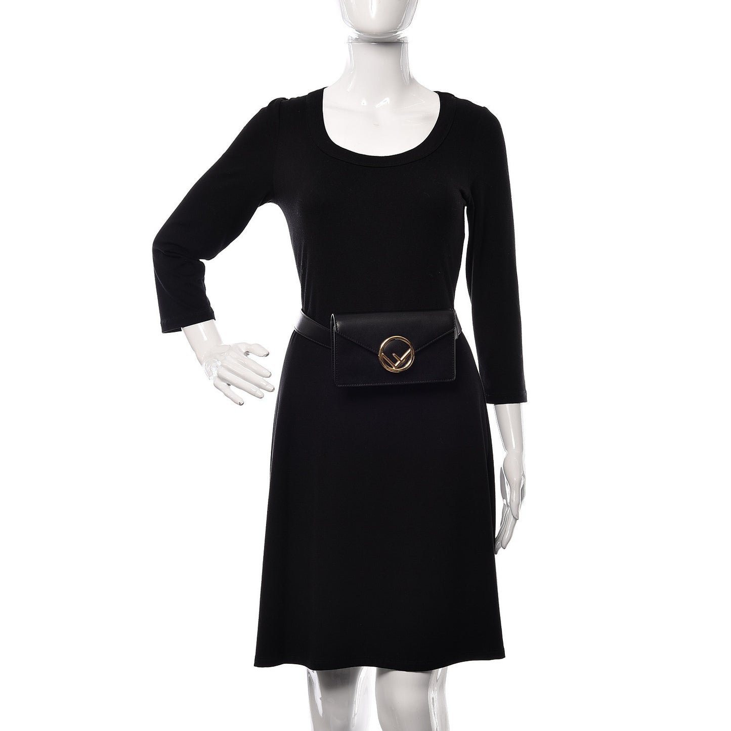 Vitello Liberty Lucido F is Fendi Envelope Belt Bag Black