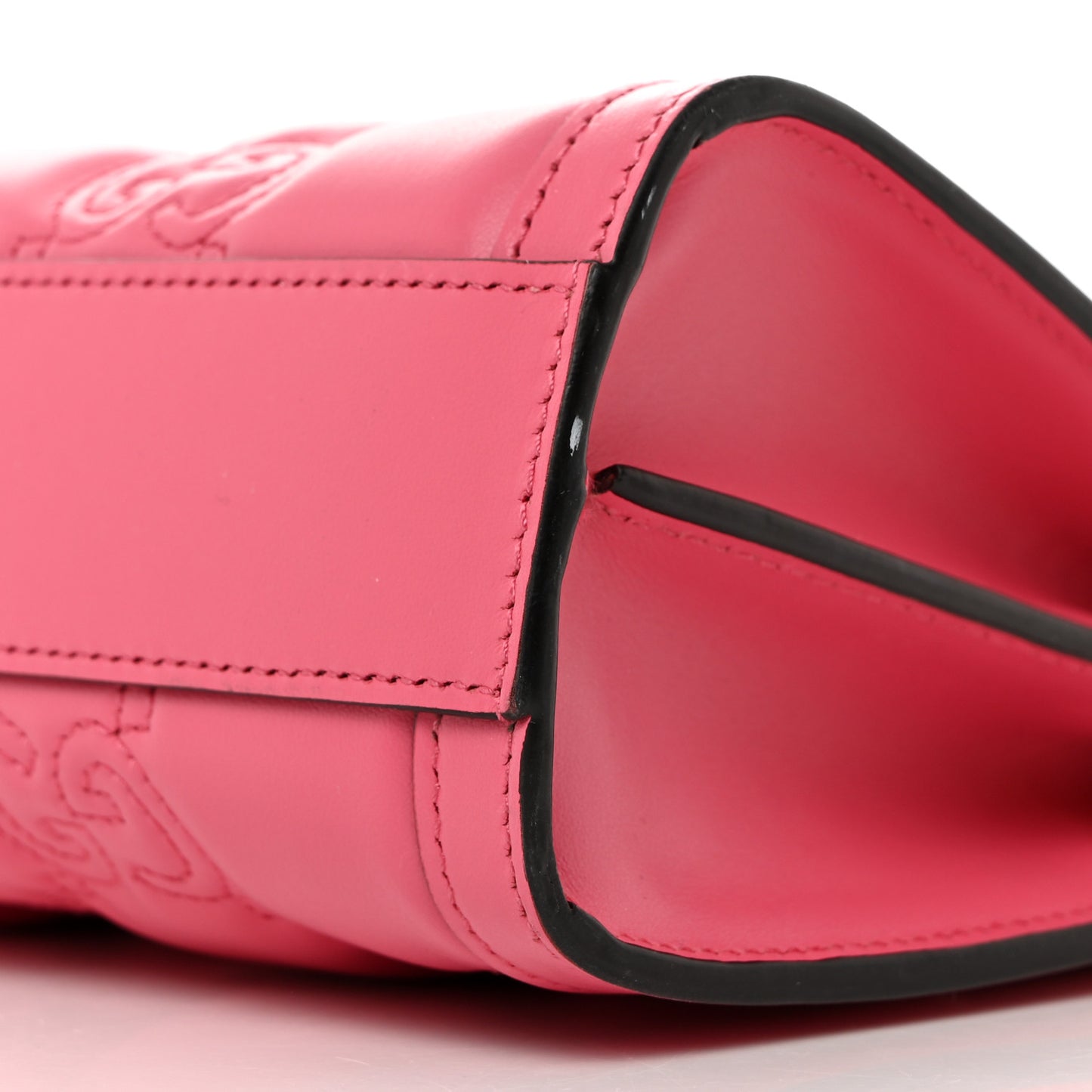 Calfskin GG Matelasse Small Slim Chain Shoulder Bag Rhodamine Pink Natural