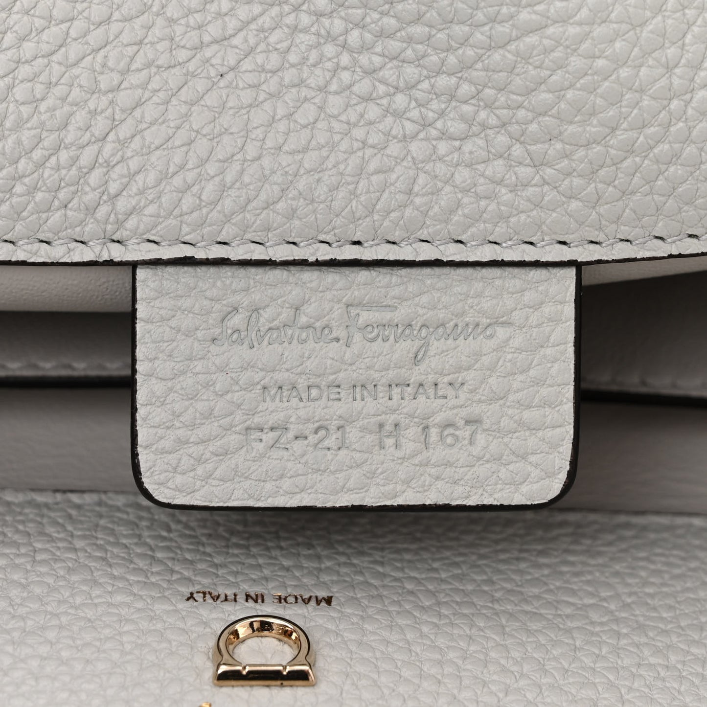 Calfskin Large The Studio Bag Gull Grey