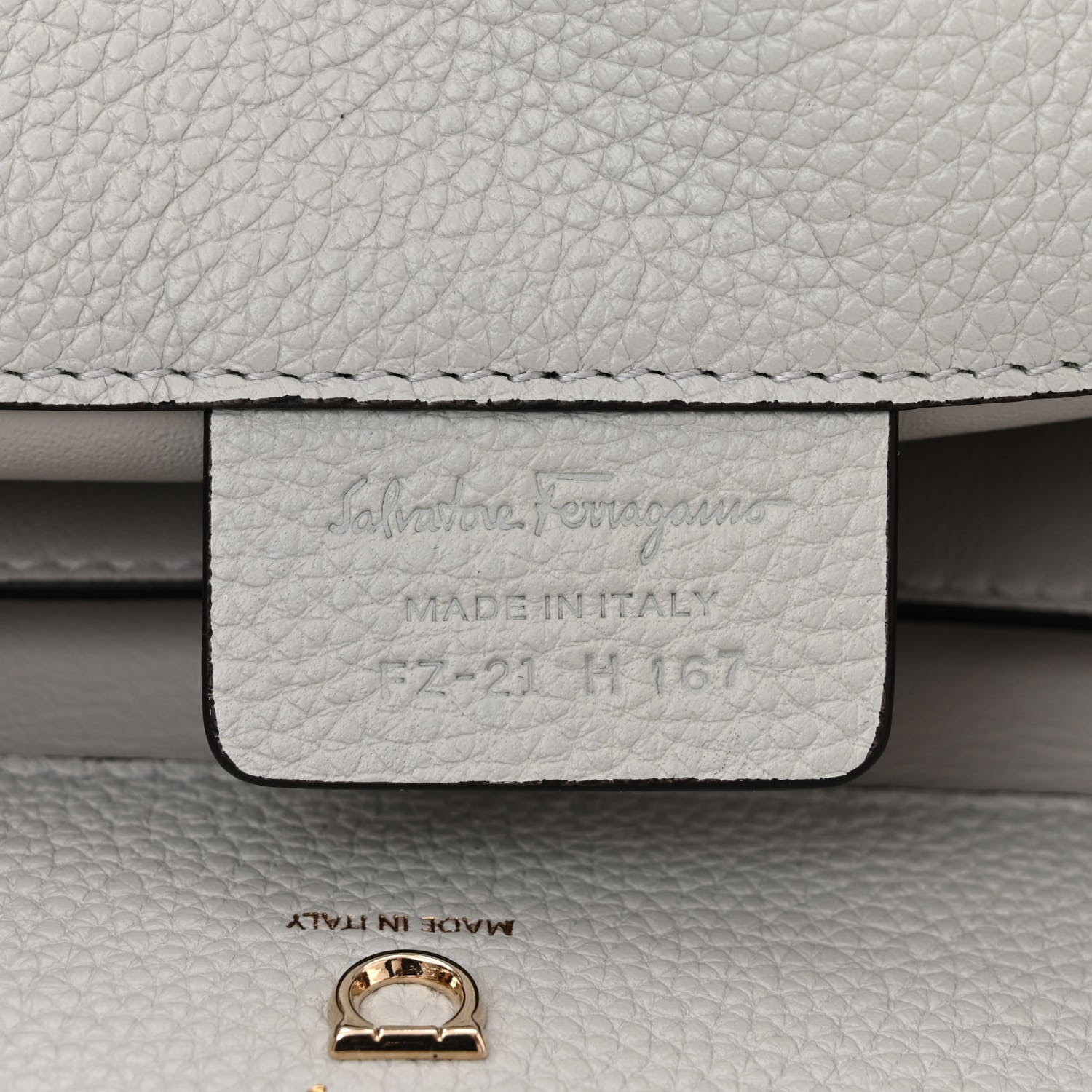 Salvatore Ferragamo Calfskin Large The Studio Bag Gull Grey 7 of 13