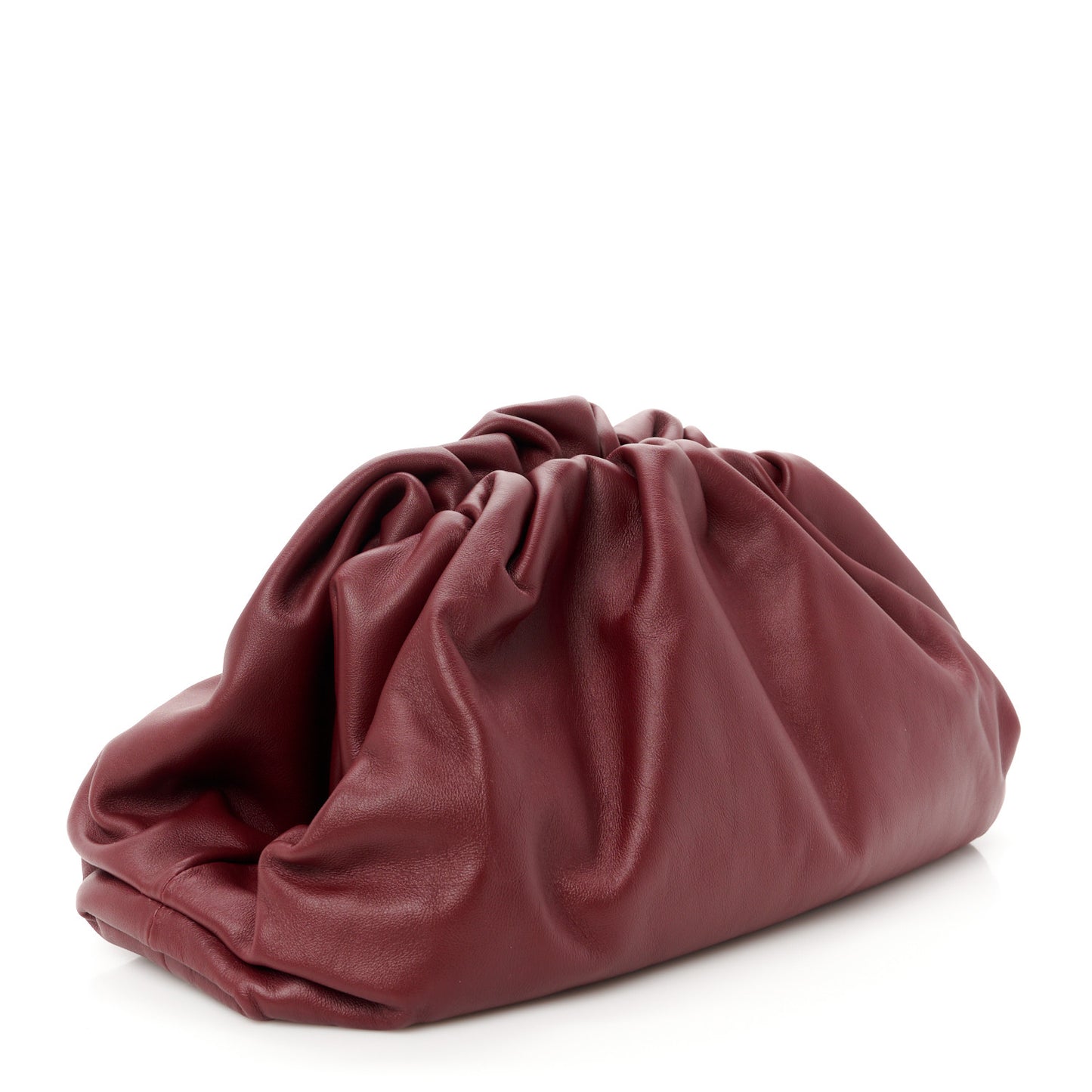 Smooth Butter Calf The Pouch Oversized Clutch Bordeaux