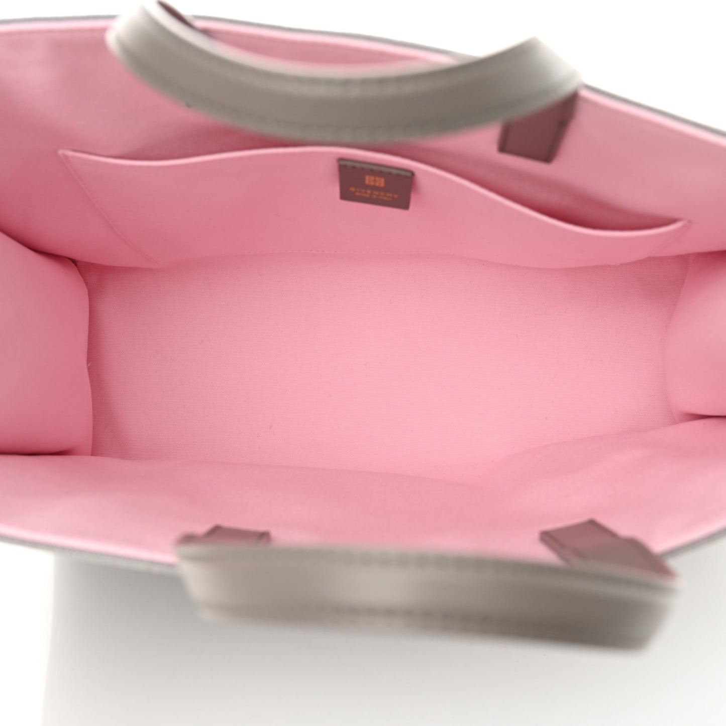 Canvas Embroidered Medium G-Tote Grey Pink