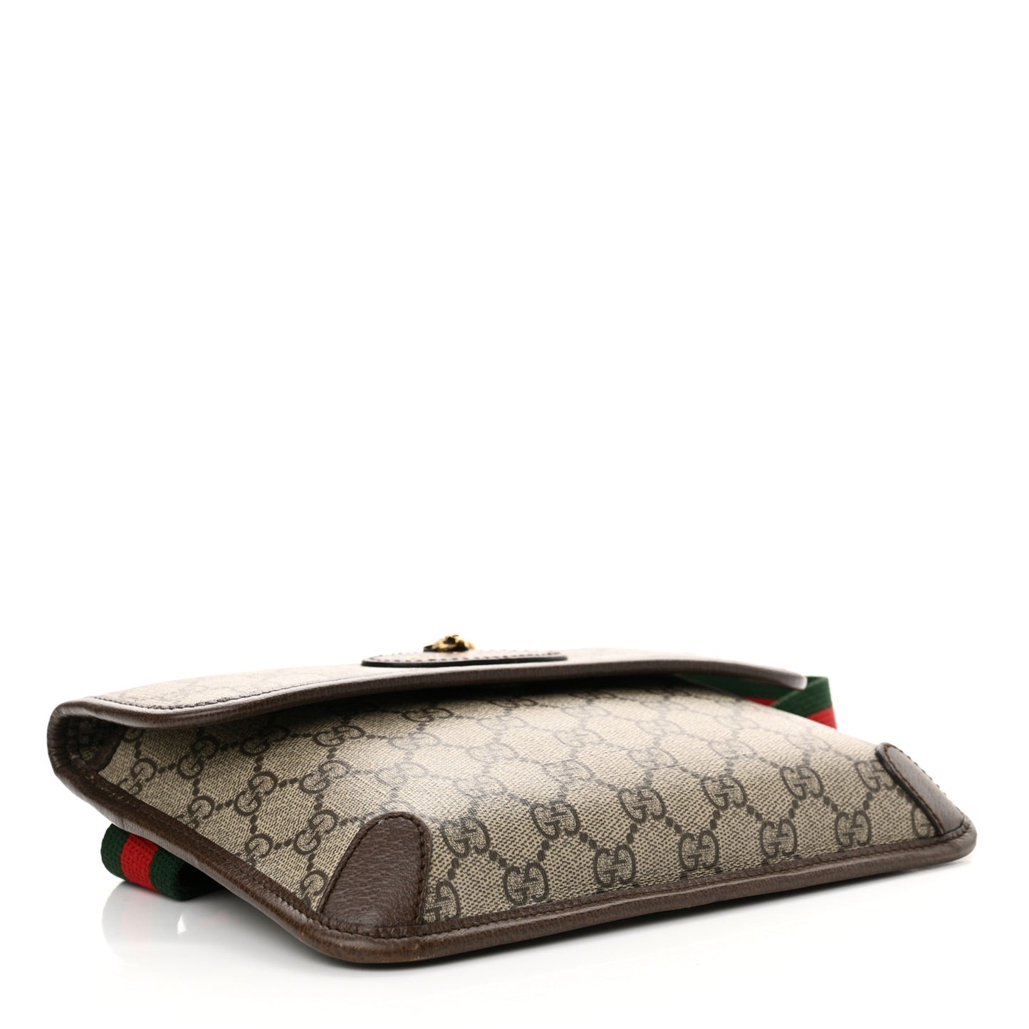 GG Supreme Monogram Web Small Ophidia Belt Bag Brown