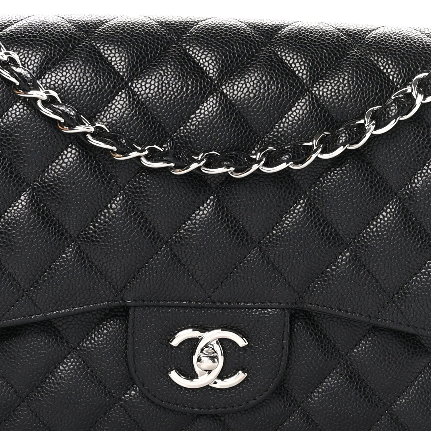 Chanel Caviar Quilted Jumbo Double Flap Black 8 of 13