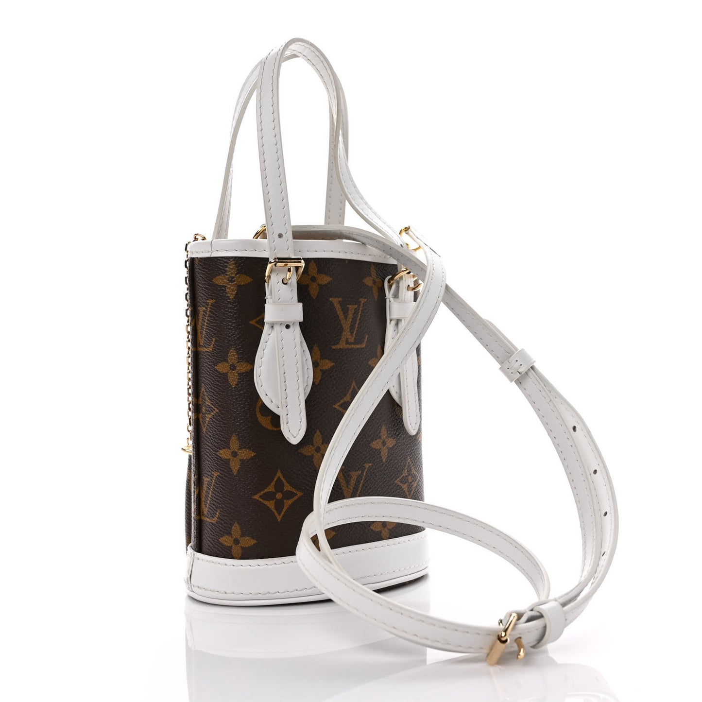 Monogram LV Match Nano Bucket Bag White