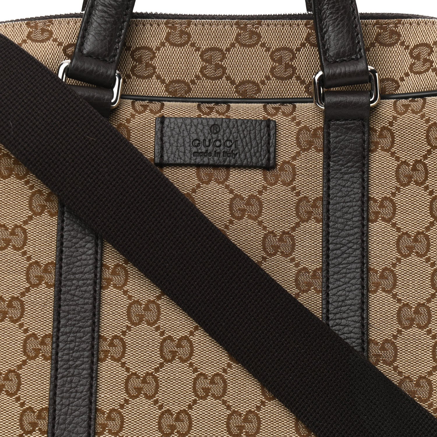 Gucci Monogram Briefcase Dark Brown 8 of 11