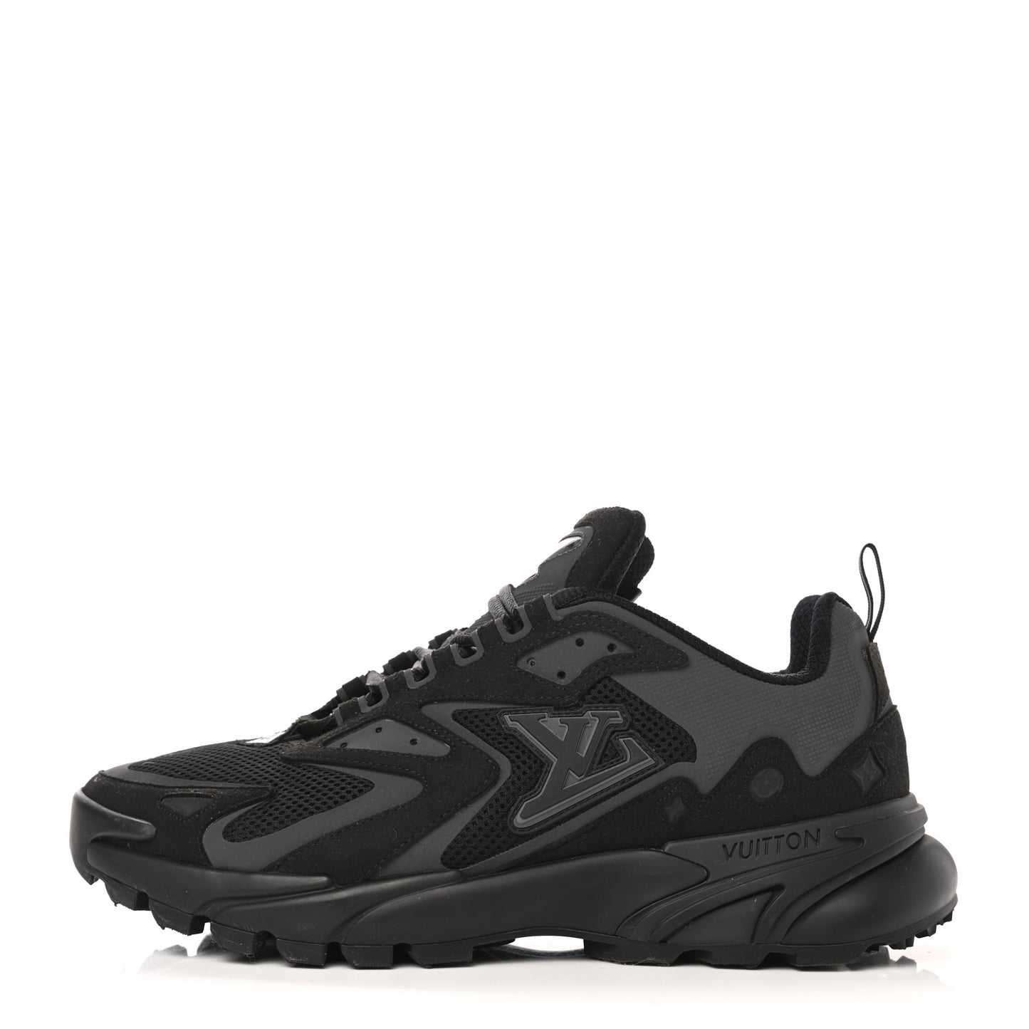 Canvas Mesh Mens LV Runner Tatic Sneakers 8.5 Black