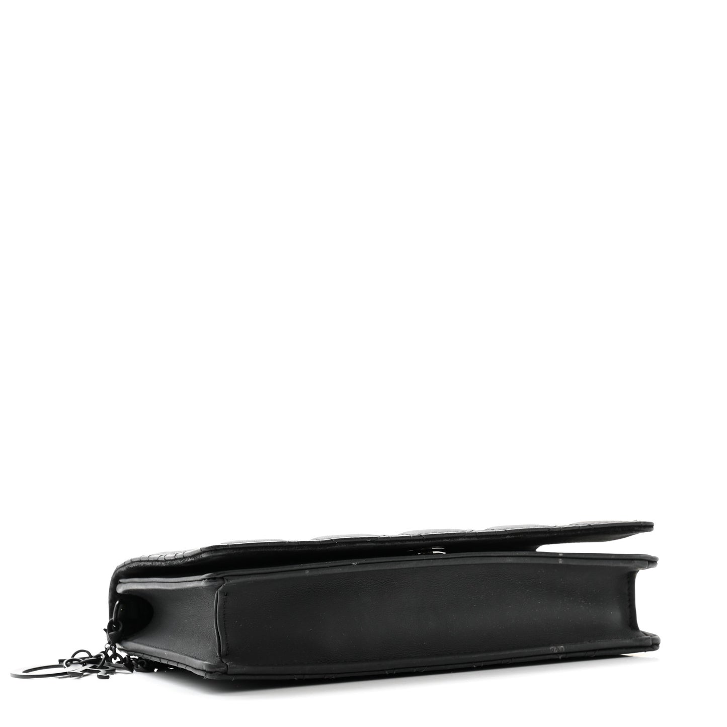 Ultra Matte Calfskin Cannage Lady Dior Clutch Black