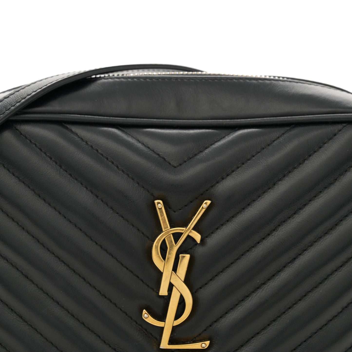 Calfskin Matelasse Monogram Lou Camera Bag Black