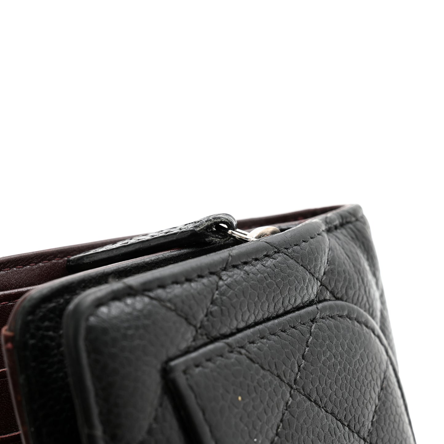 Caviar Quilted CC French Wallet Black