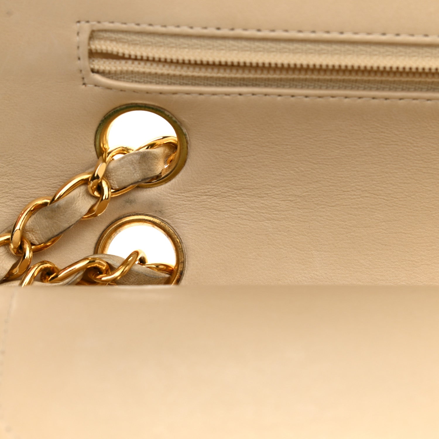 Chanel Lambskin Quilted Small Double Flap Beige 13 of 22