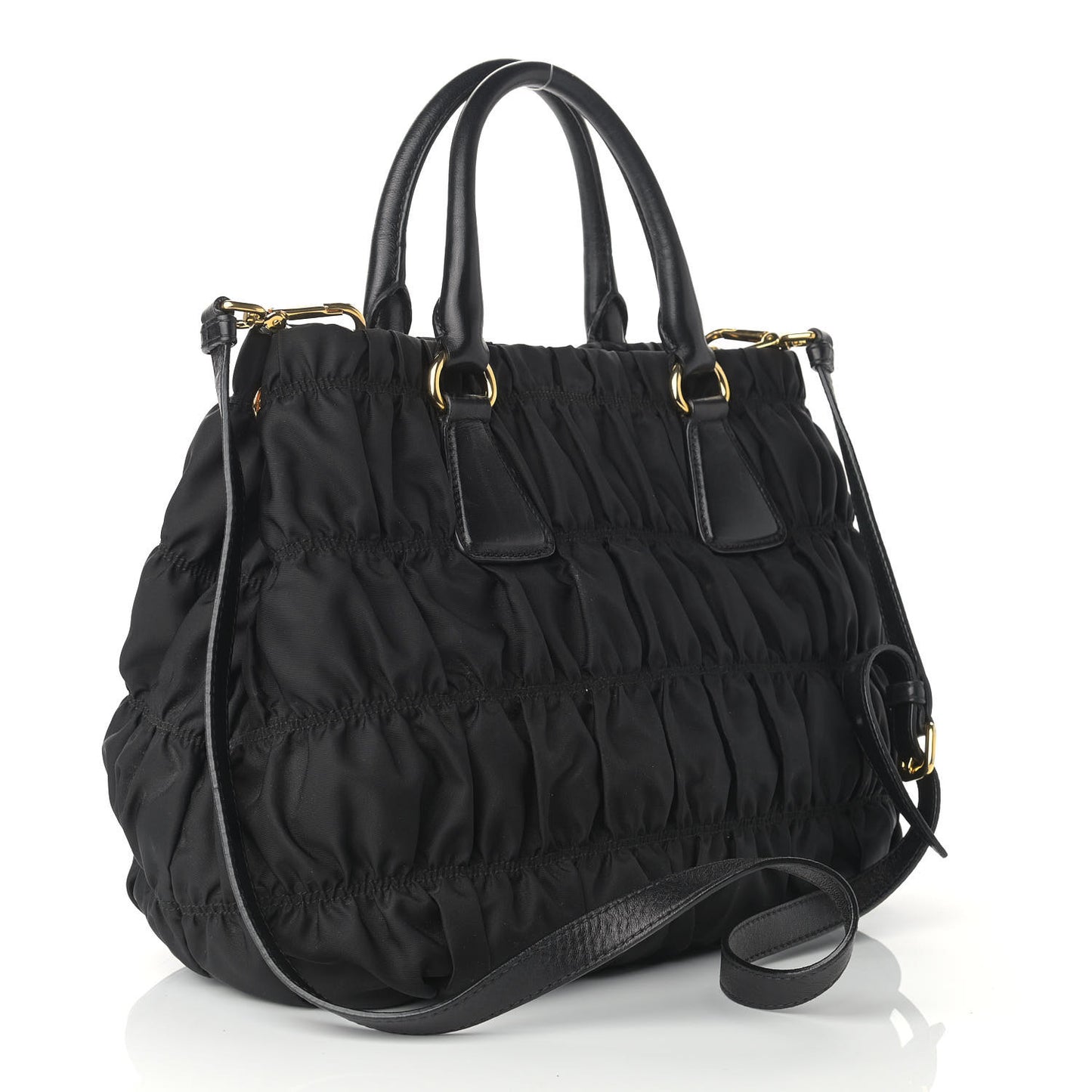 Tessuto Nylon Gaufre Tote Black