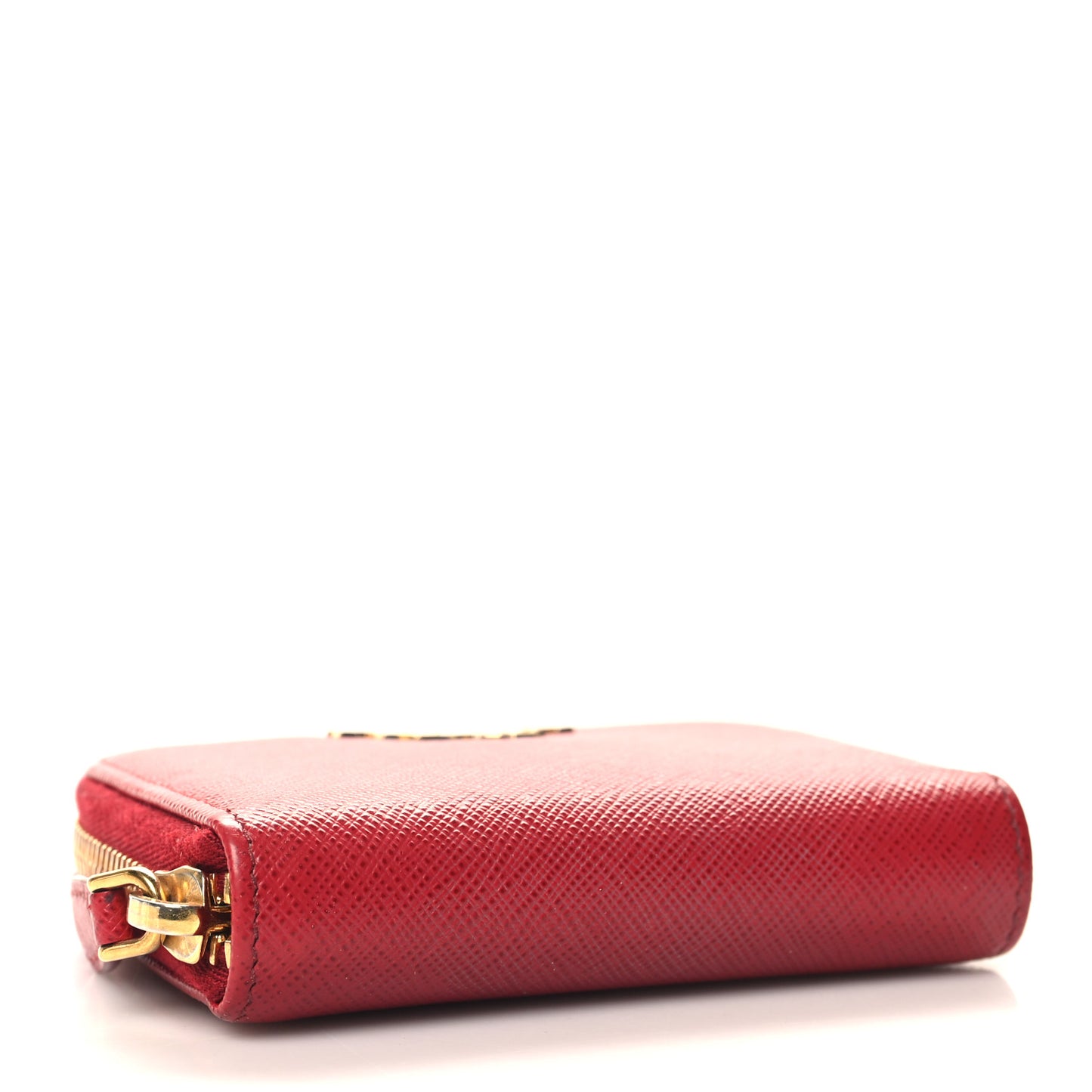 Saffiano Metal Zip Coin Purse Fuoco