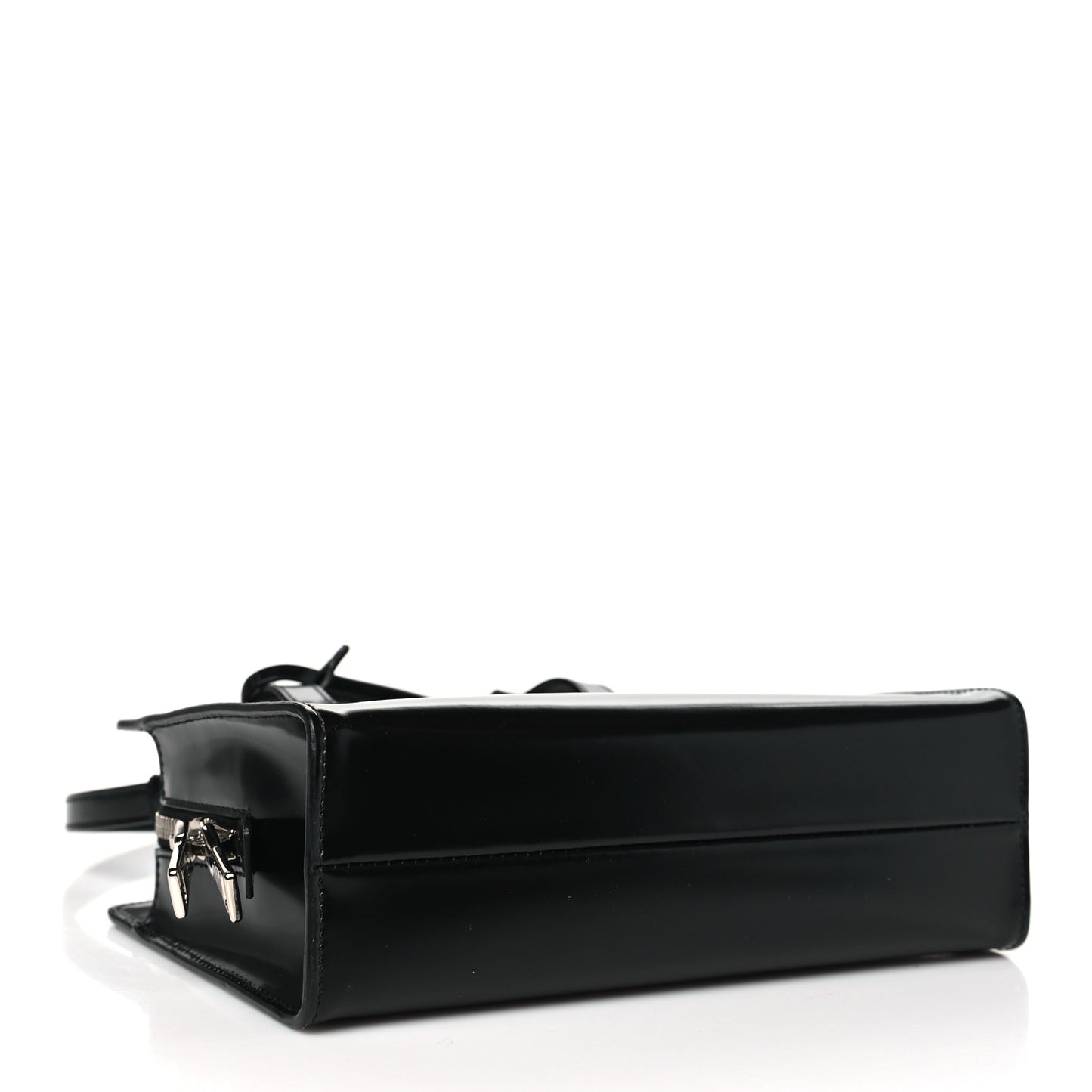 Spazzolato Mini Re-Edition 1995 Double Handle Handbag Black