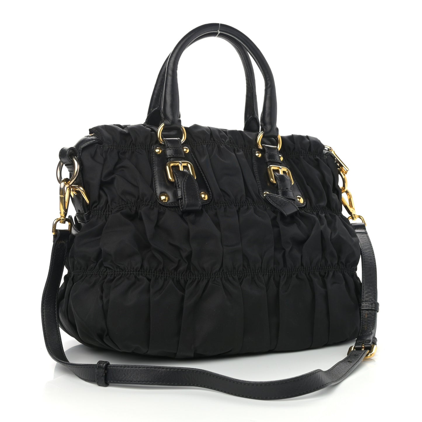 Tessuto Nylon Gaufre Tote Black