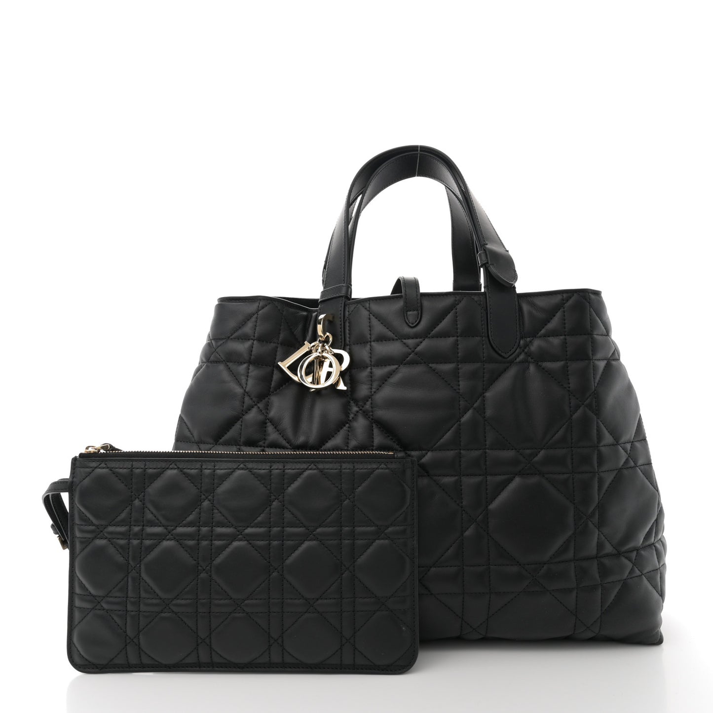Calfskin Macrocannage Large Toujours Black