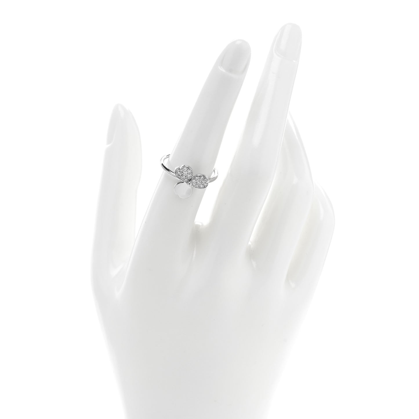 Platinum Diamond Paper Flowers Ring 54 7