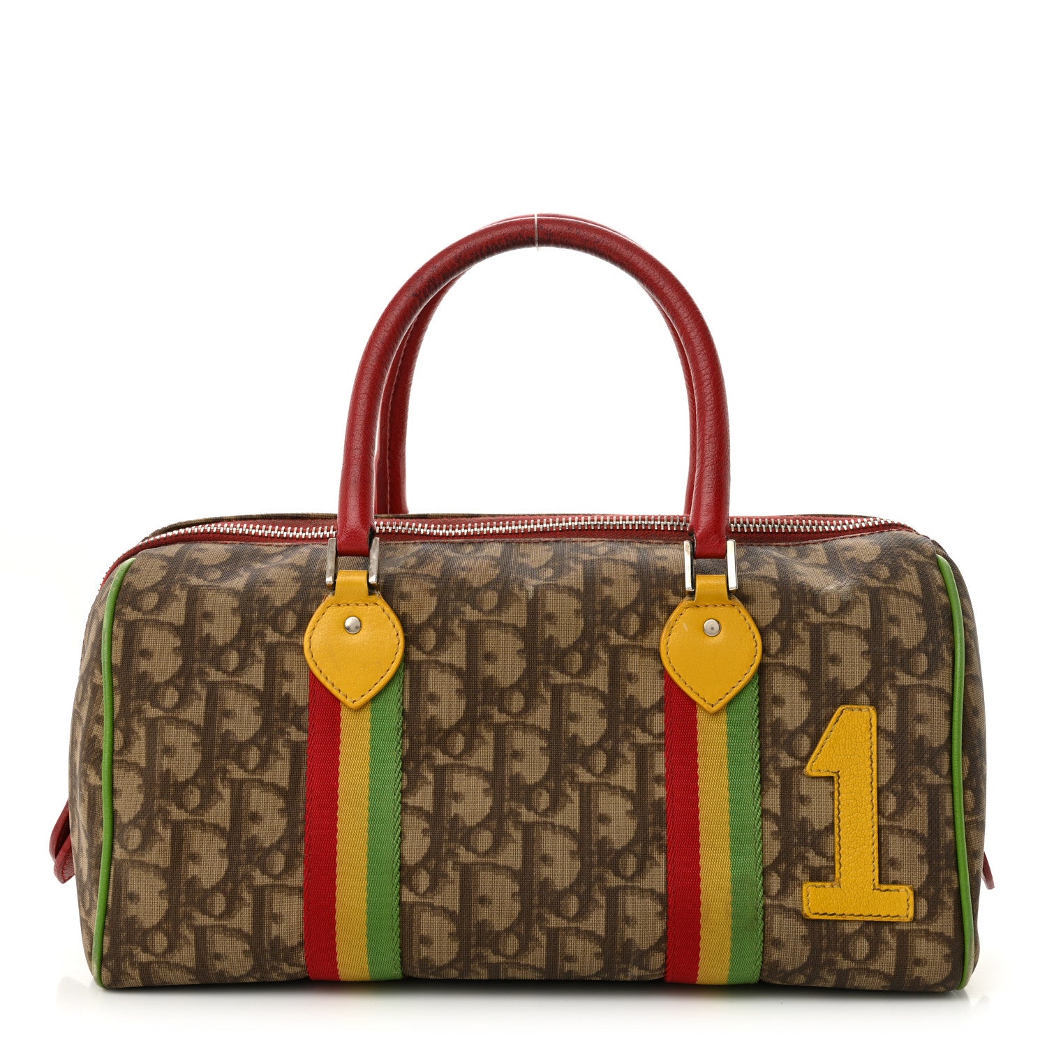 Christian Dior ラスタ キャンバス ボストンバッグ Christian Dior Monogram Rasta Boston Beige 1756911 – FASHIONPHILE