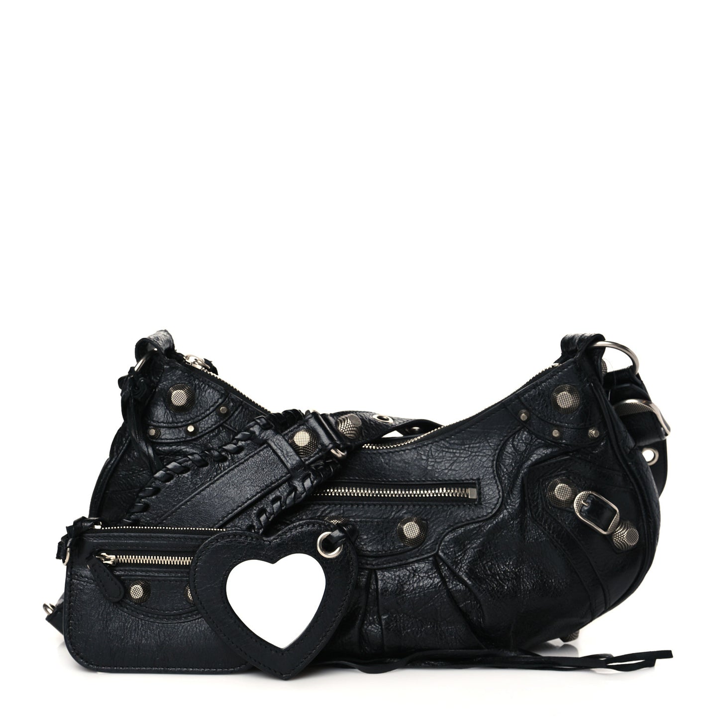 Agneau Arena Small Le Cagole Shoulder Bag Black