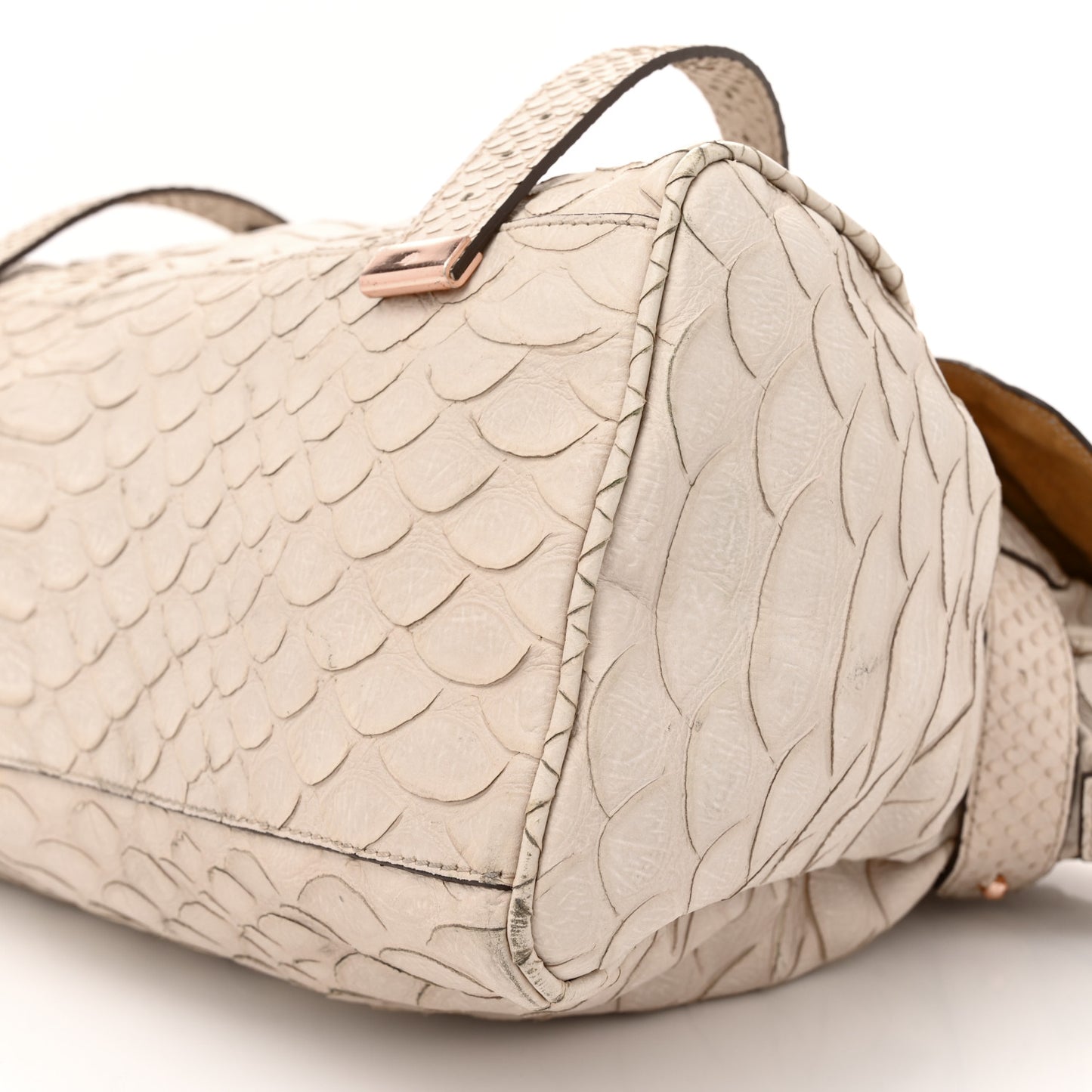 Silky Snake Print Oversized Alexa Pebbled Beige Pink