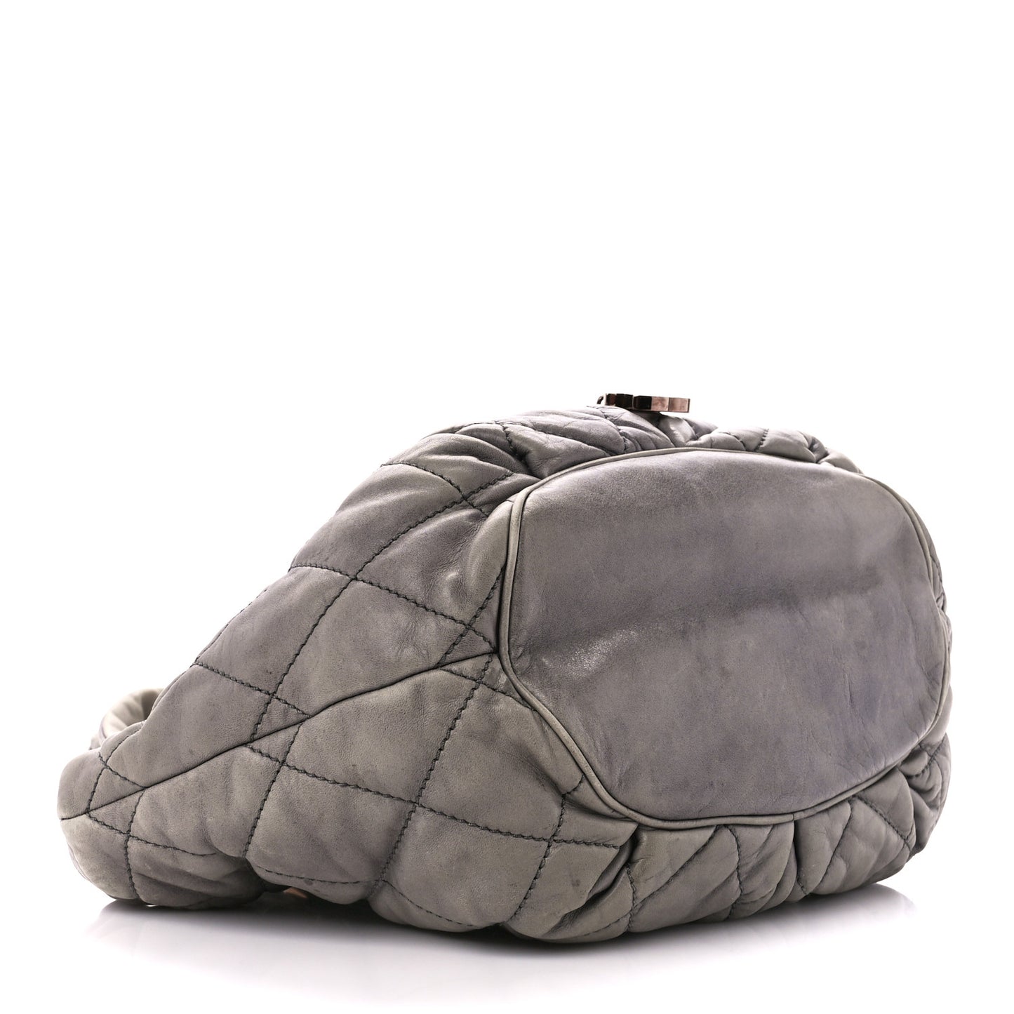 Lambskin Quilted Cloudy Bundle East West Tote Grey