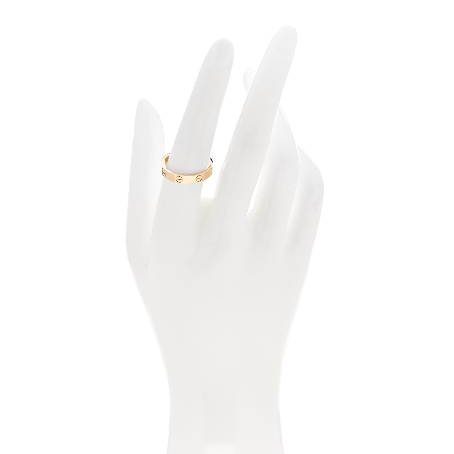 Cartier 18K Yellow Gold 3.5mm LOVE Wedding Band Ring 56 7.75 2 of 5
