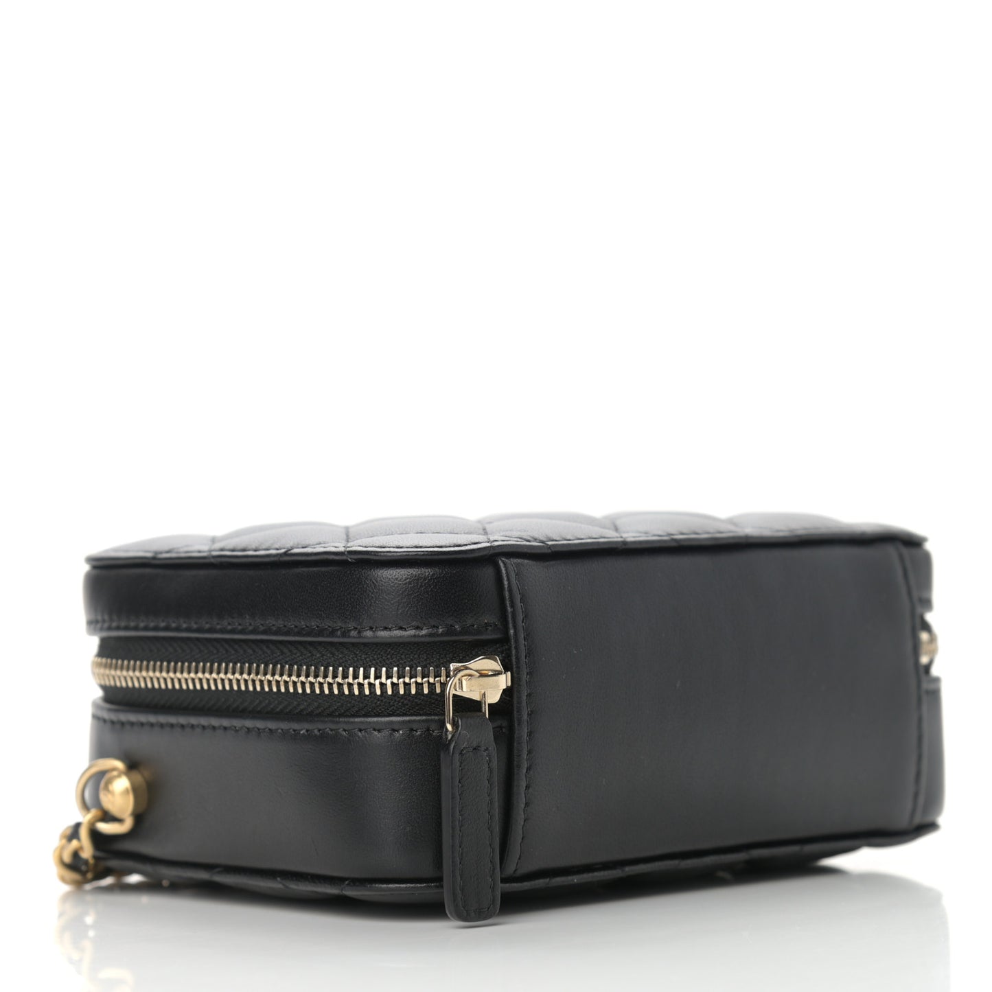 Lambskin Quilted CC Pearl Crush Camera Case Black