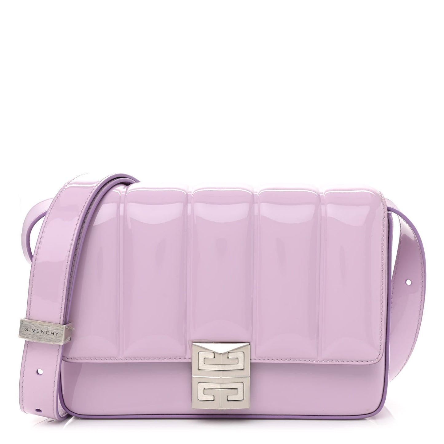 Patent 4G Medium Padded Crossbody Bag Lilac
