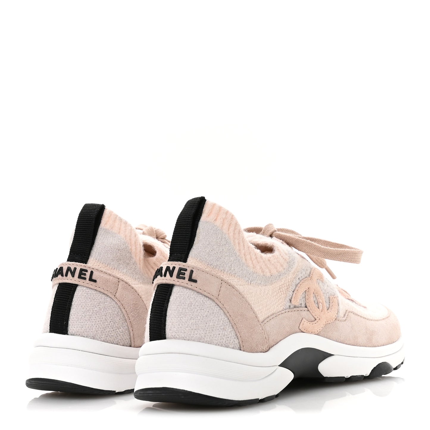 Mesh Suede Fabric Womens CC Sneakers 38 Light Pink