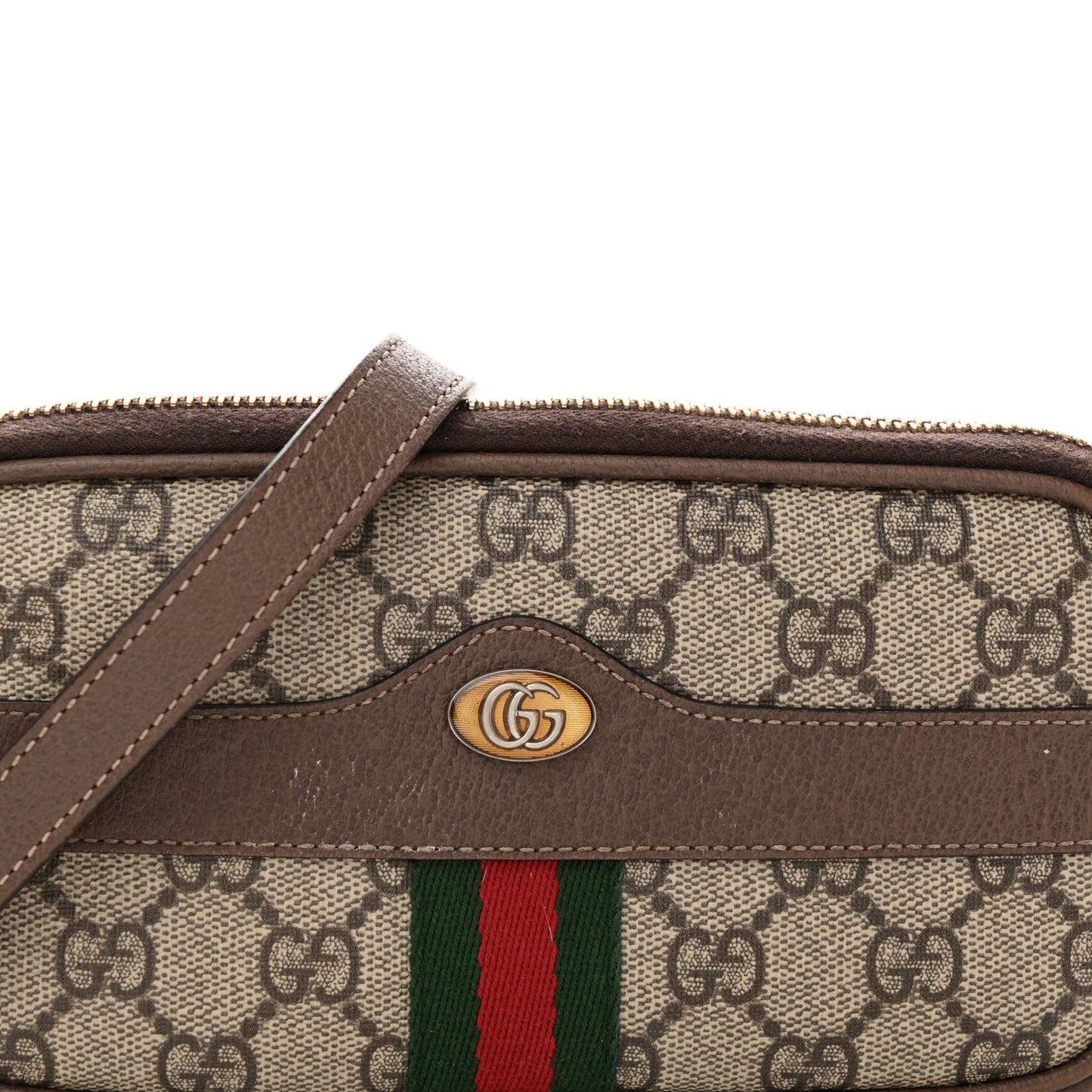 GG Supreme Monogram Web Mini Ophidia GG Bag Brown