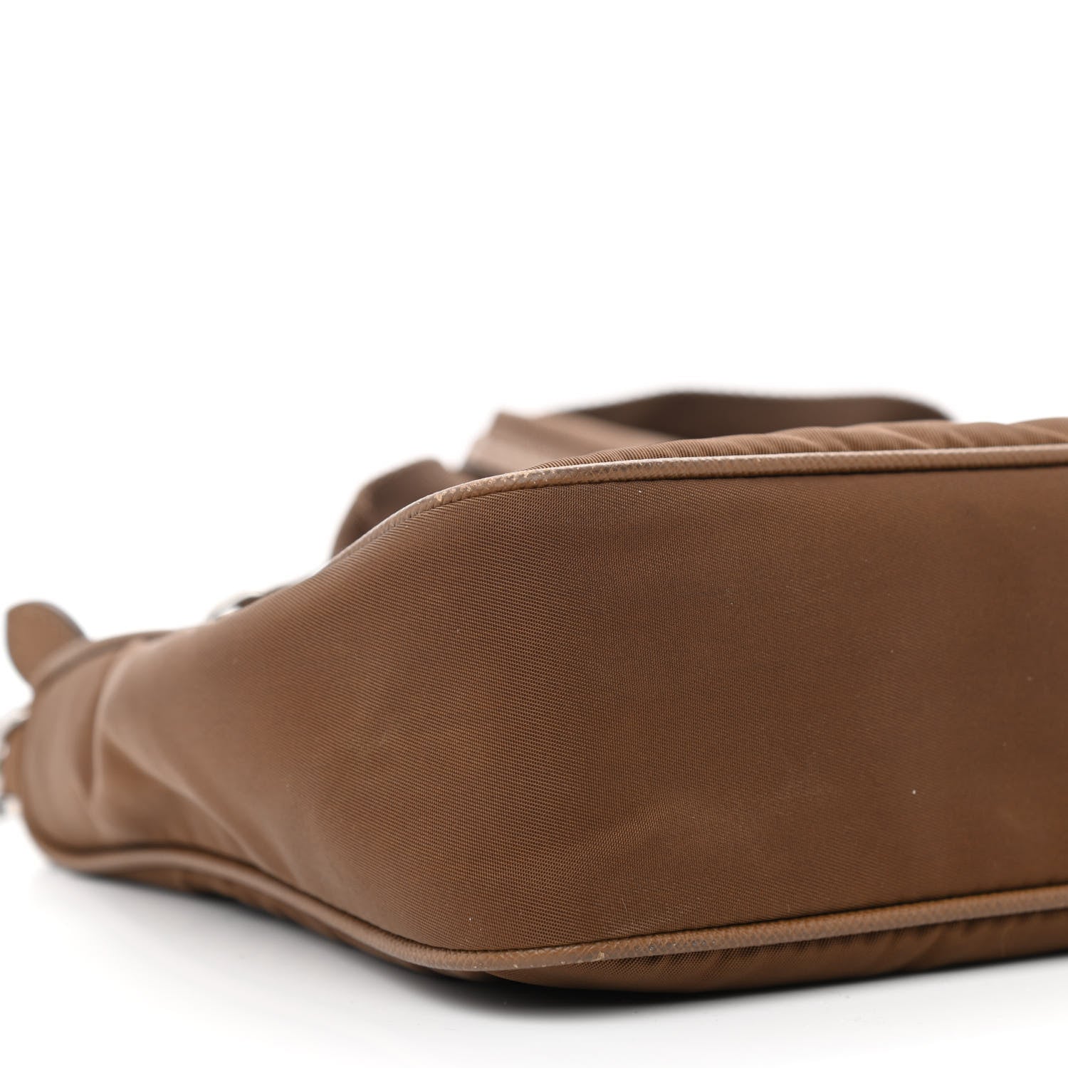 Prada Tessuto Nylon Saffiano Re-Edition 2005 Shoulder Bag Cacao 12 of 16