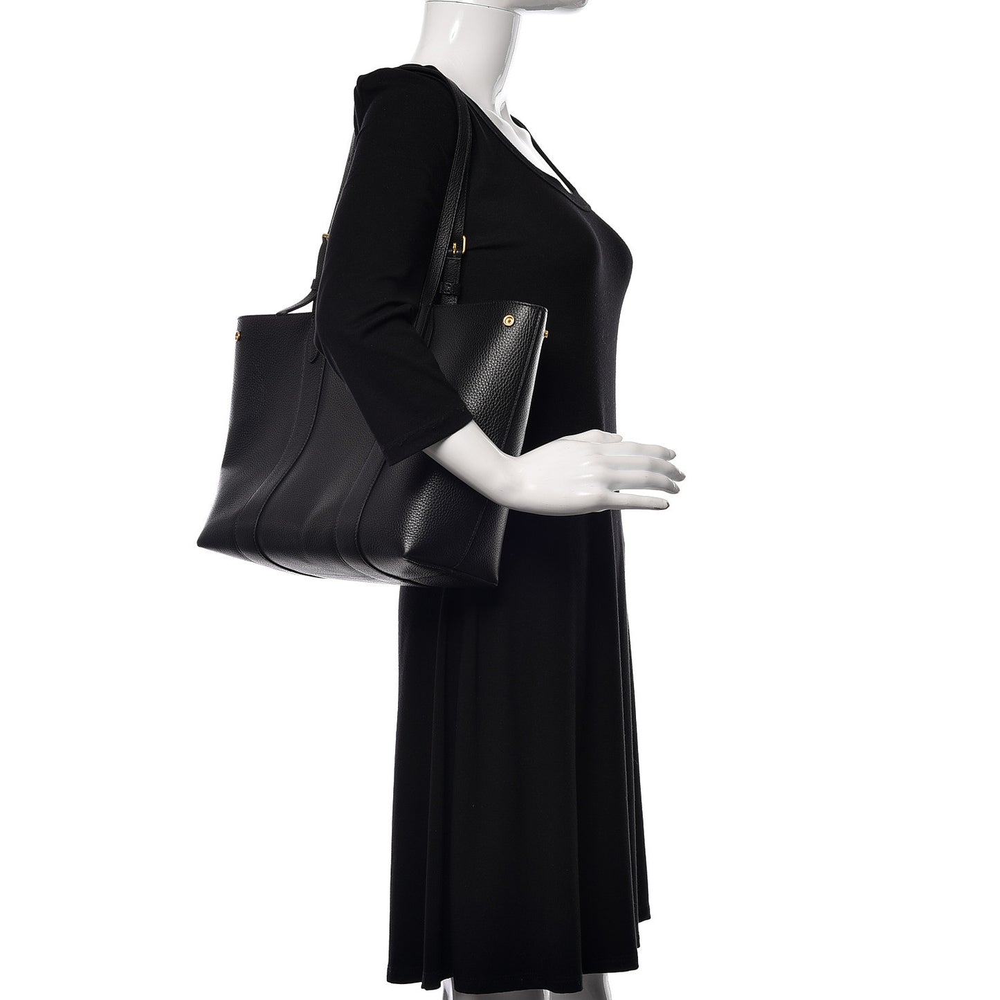 Small Classic Grain Bayswater Tote Black