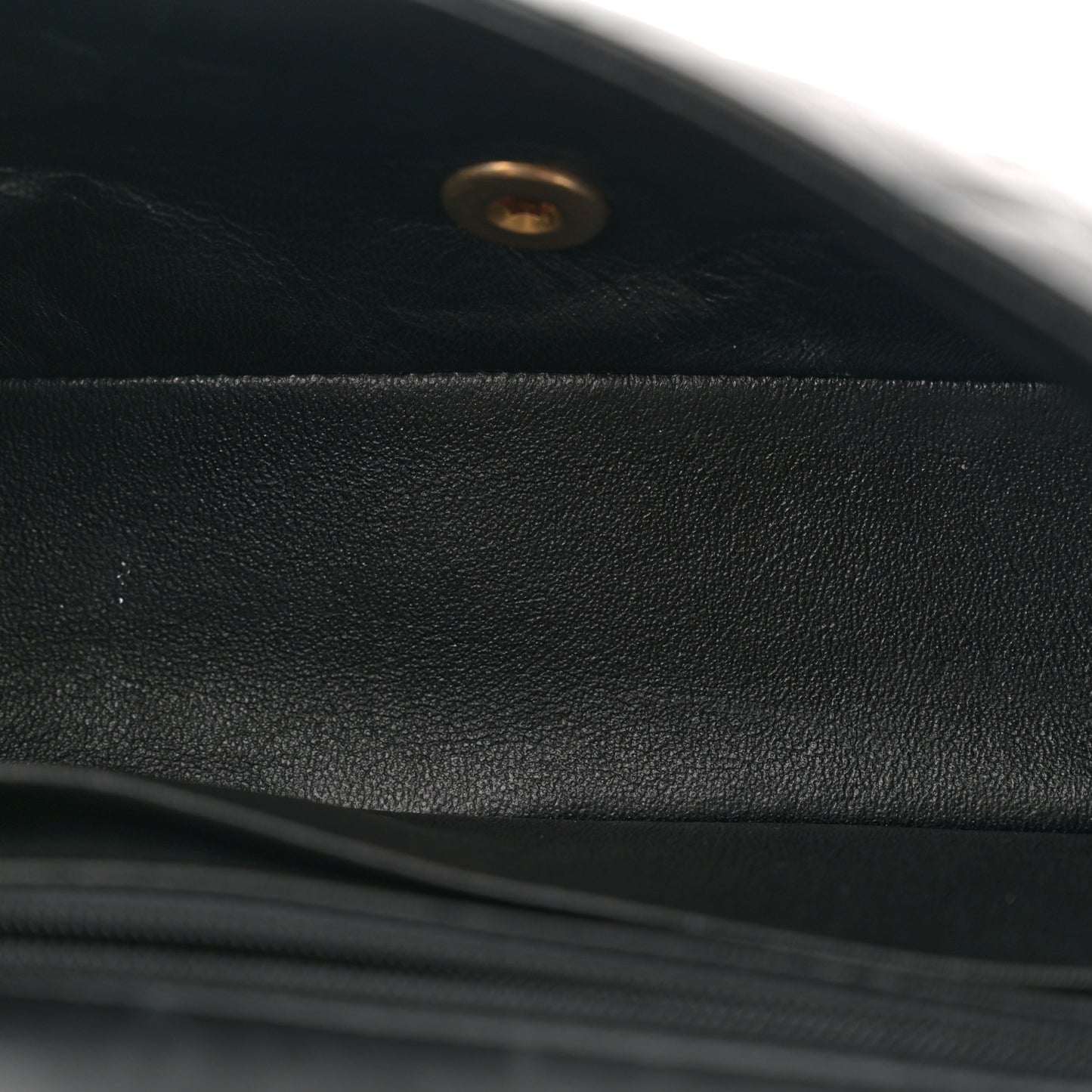 Lambskin Quilted Mini Rectangular Flap Black