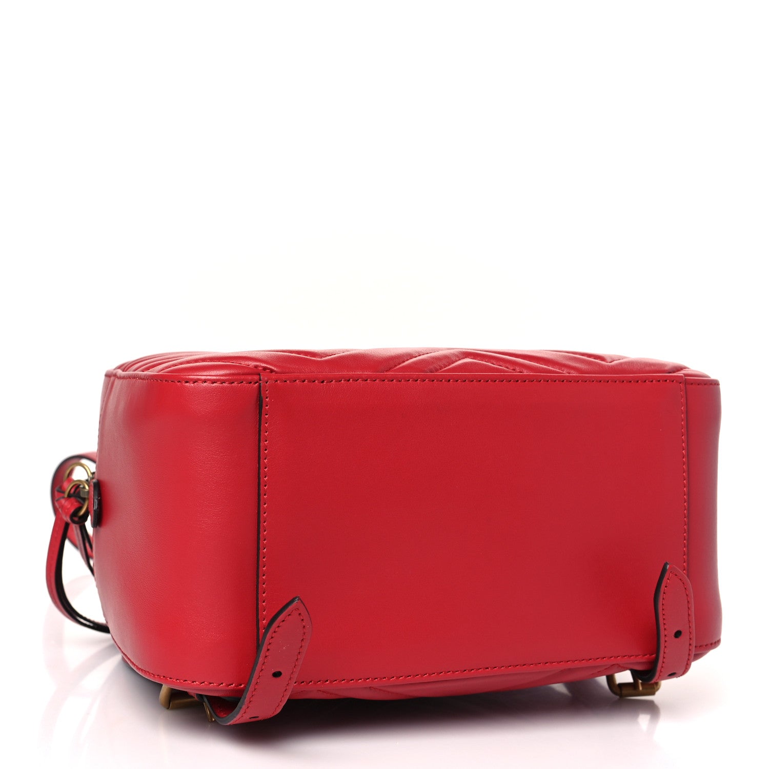 Gucci Calfskin Matelasse GG Marmont Dome Backpack Hibiscus Red 4 of 9