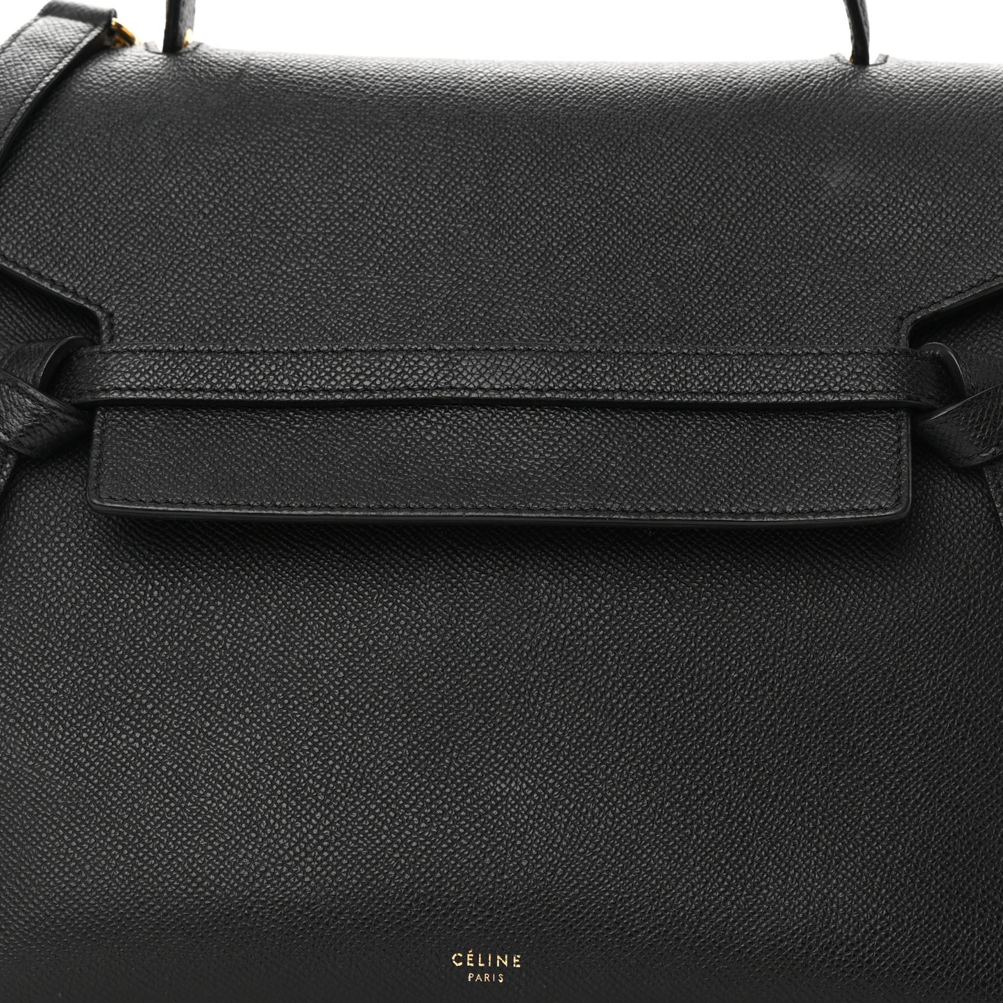 Grained Calfskin Mini Belt Bag Black