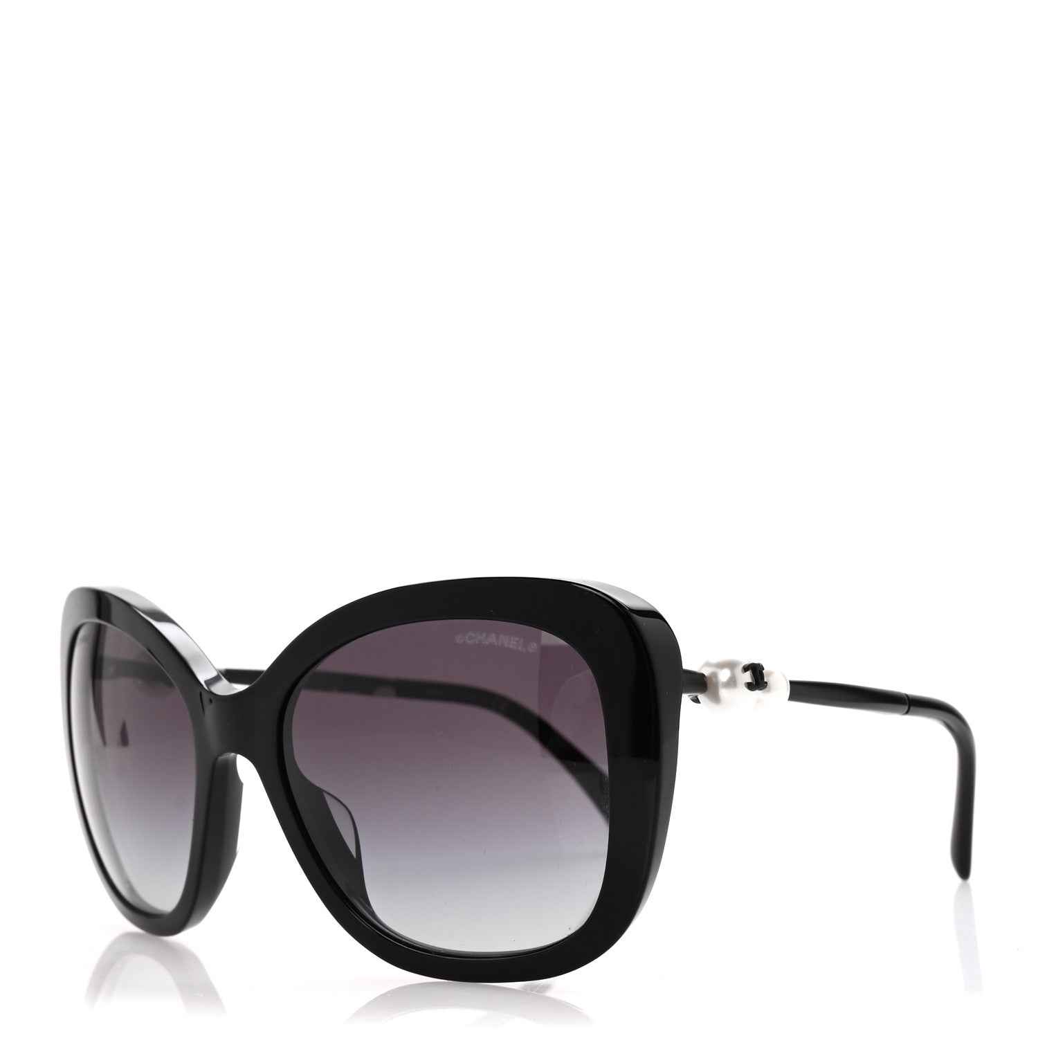 Chanel Acetate Polarized Butterfly Winter Pearl Sunglasses 5339