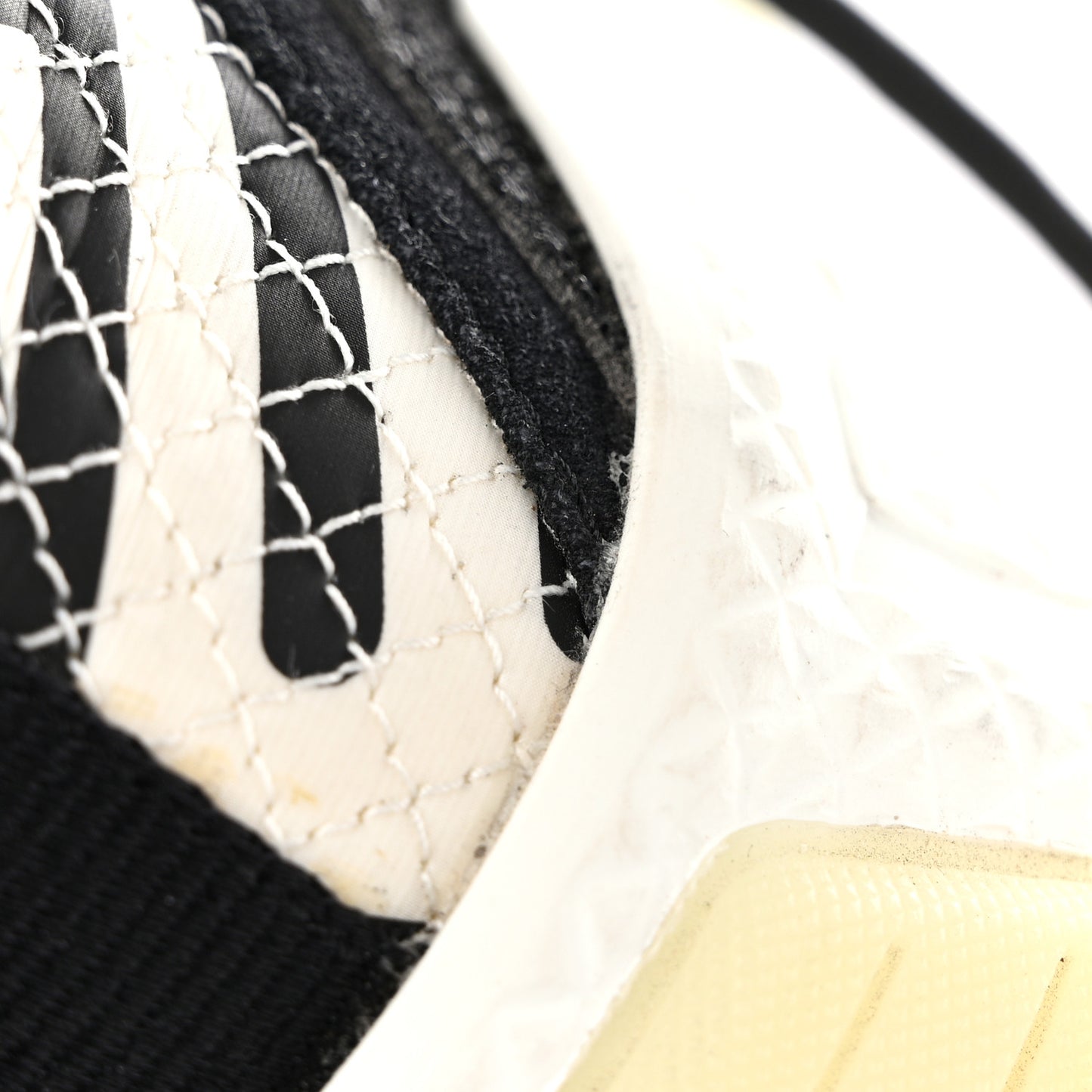 Nylon Suede Calfskin Printed Sneakers 38 White Black