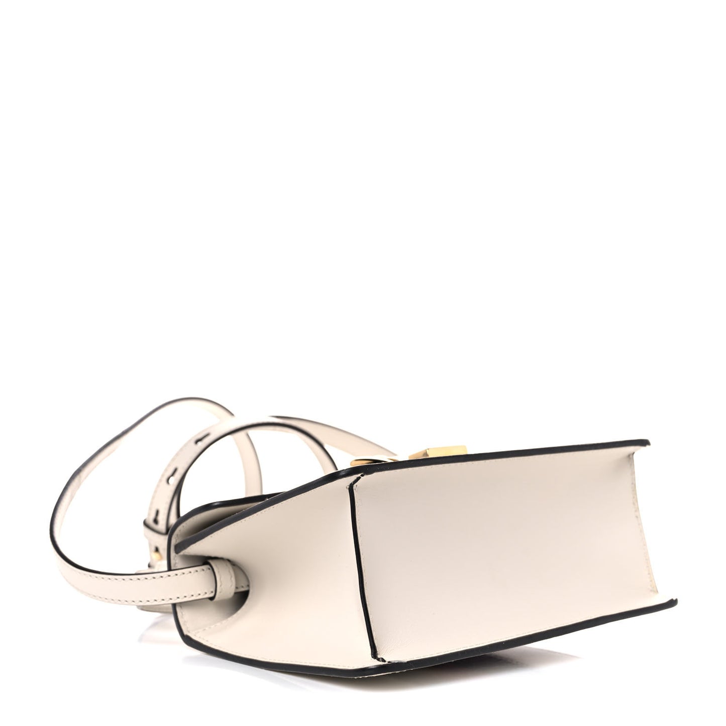 Calfskin Mini Sylvie Top Handle Bag White