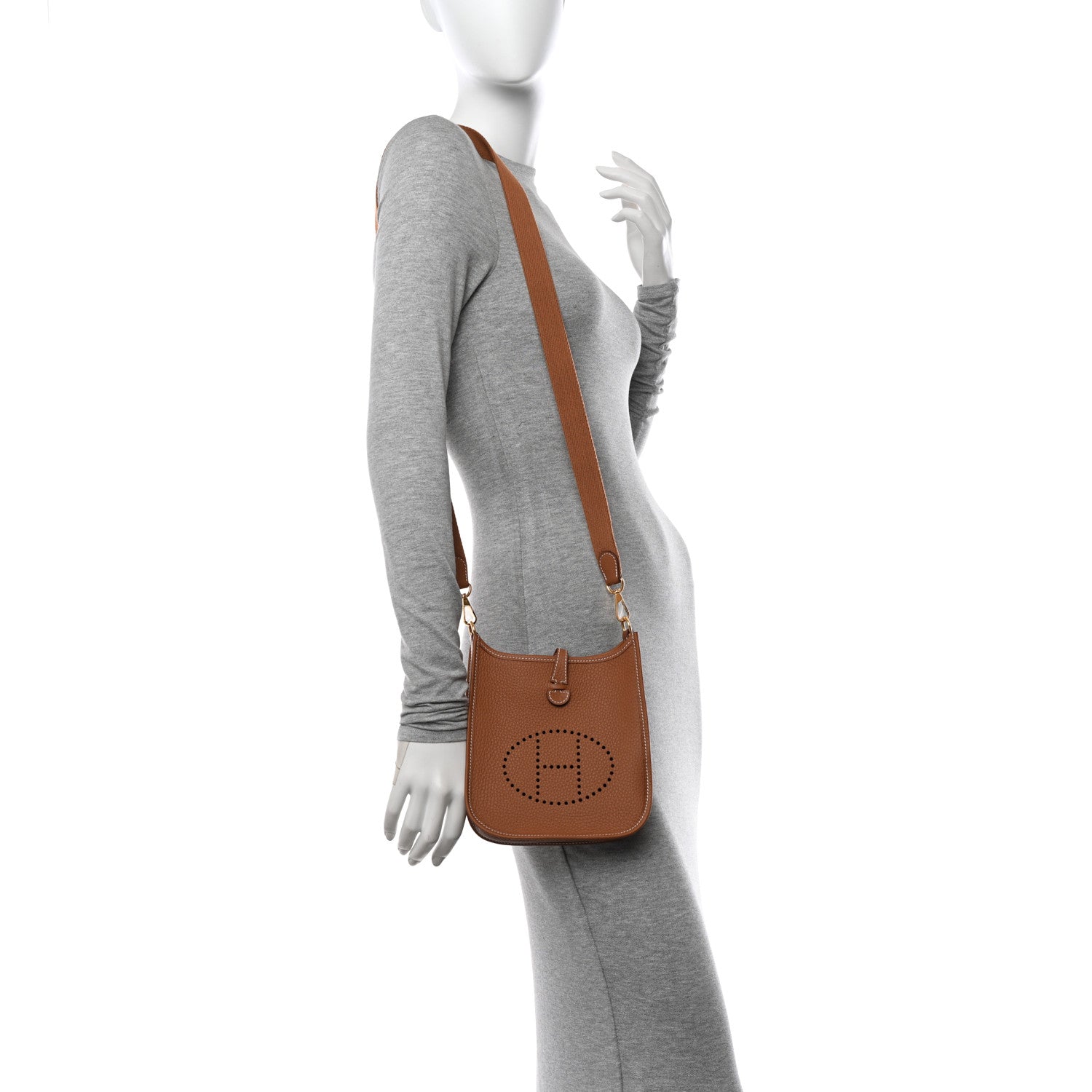 Hermes Taurillon Clemence Evelyne TPM Gold 2 of 11