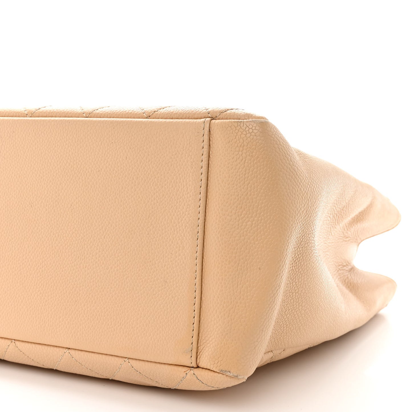 Caviar Quilted Grand Shopping Tote GST Beige