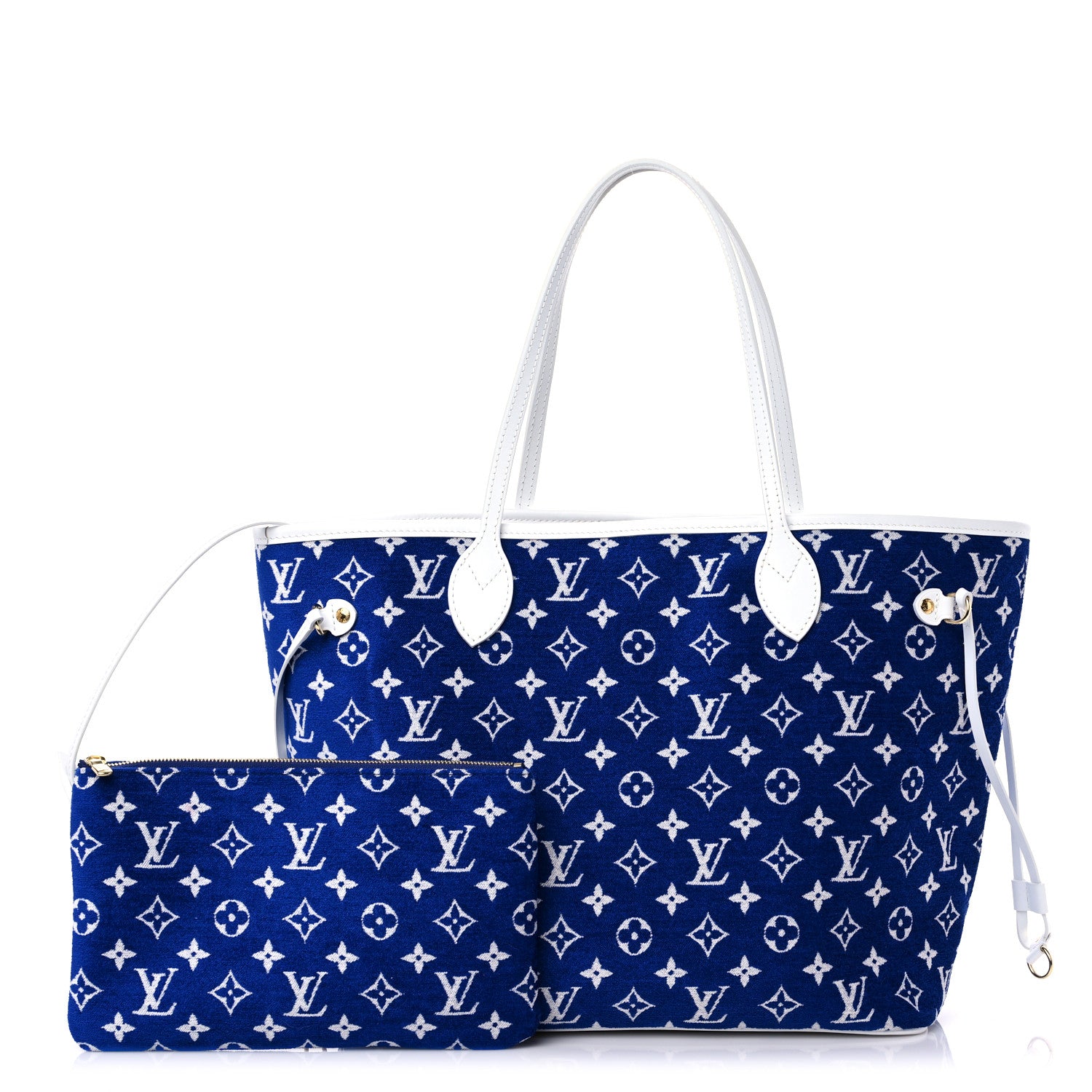 Louis Vuitton Jacquard Velvet Monogram LV Match Neverfull MM Bleu 1 of 9