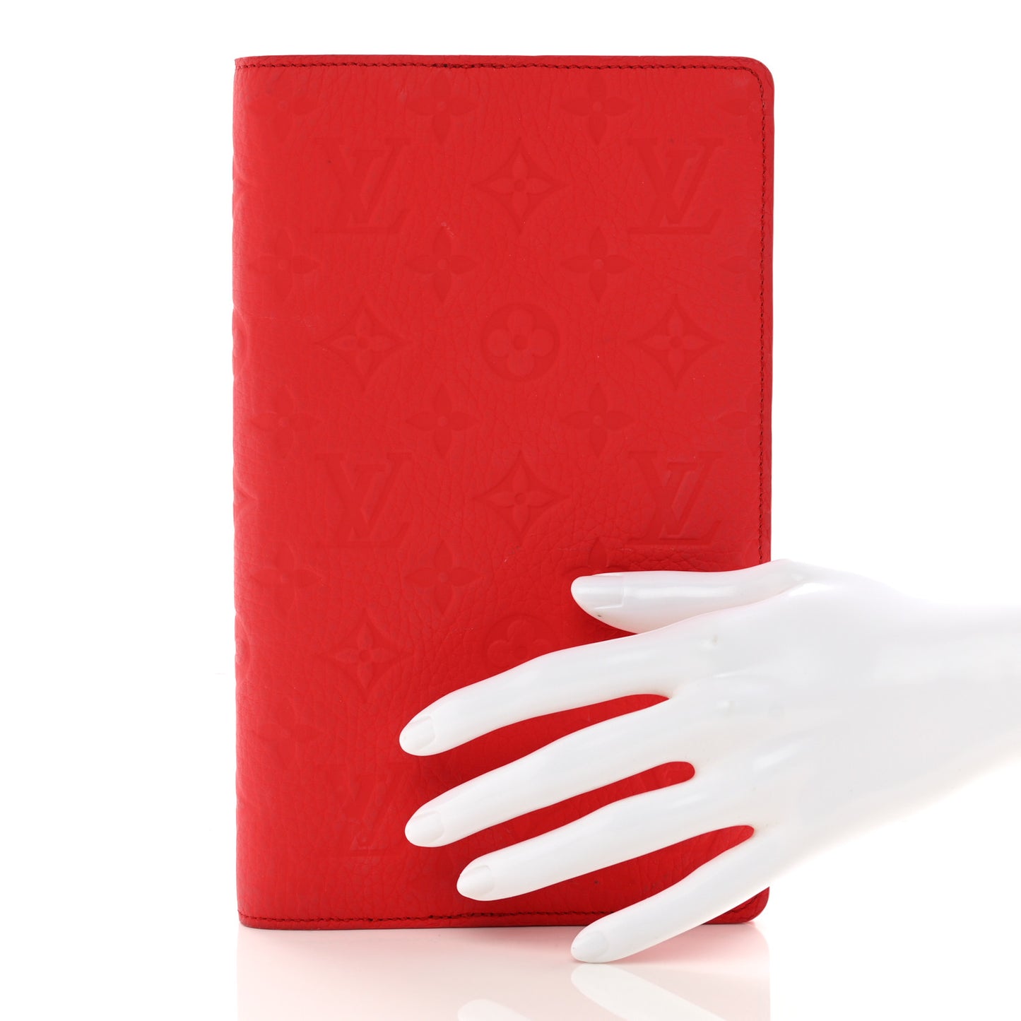 Taurillon Monogram Emily Notebook Cover MM Red