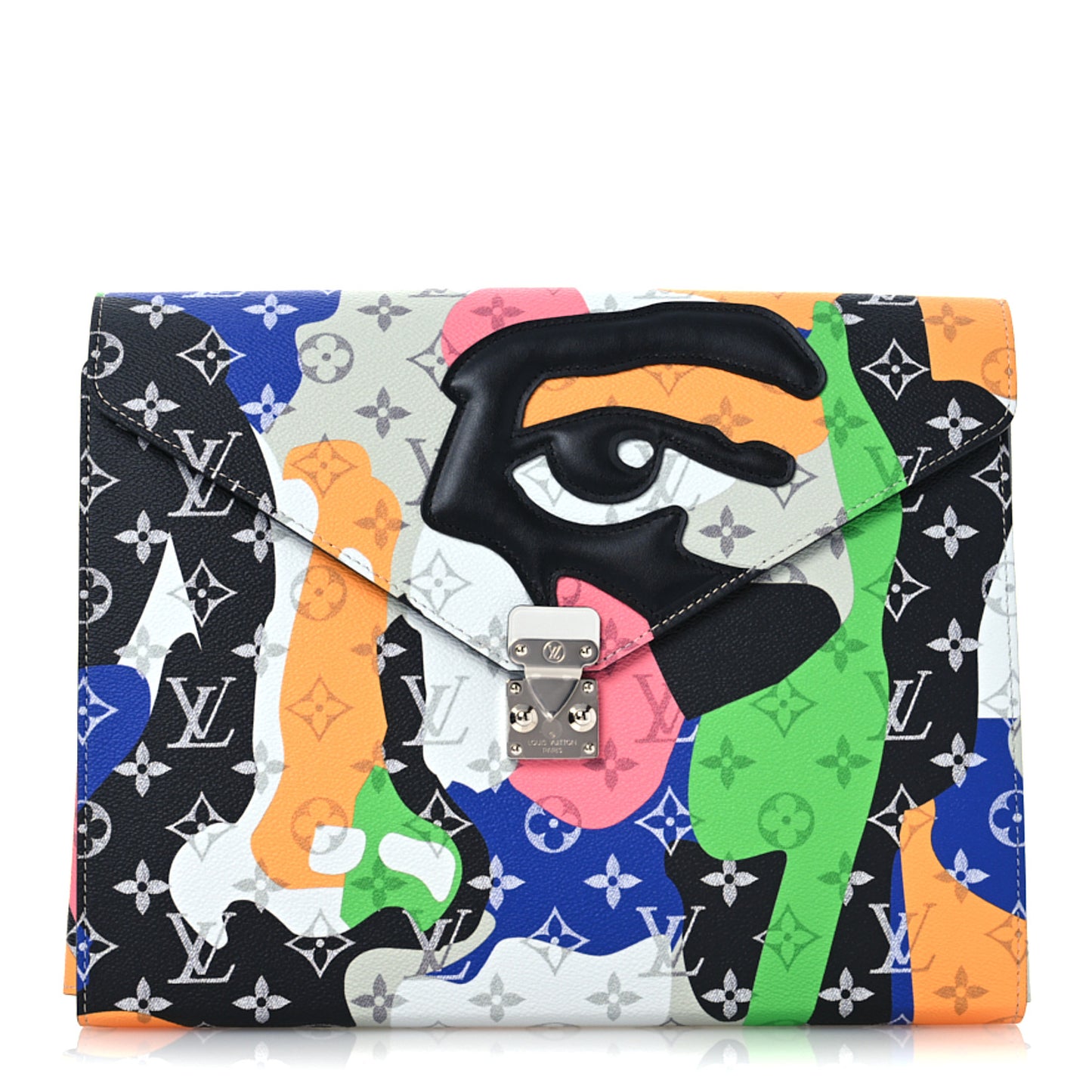 Monogram Portrait Mark Folder Laptop Sleeve Multicolor